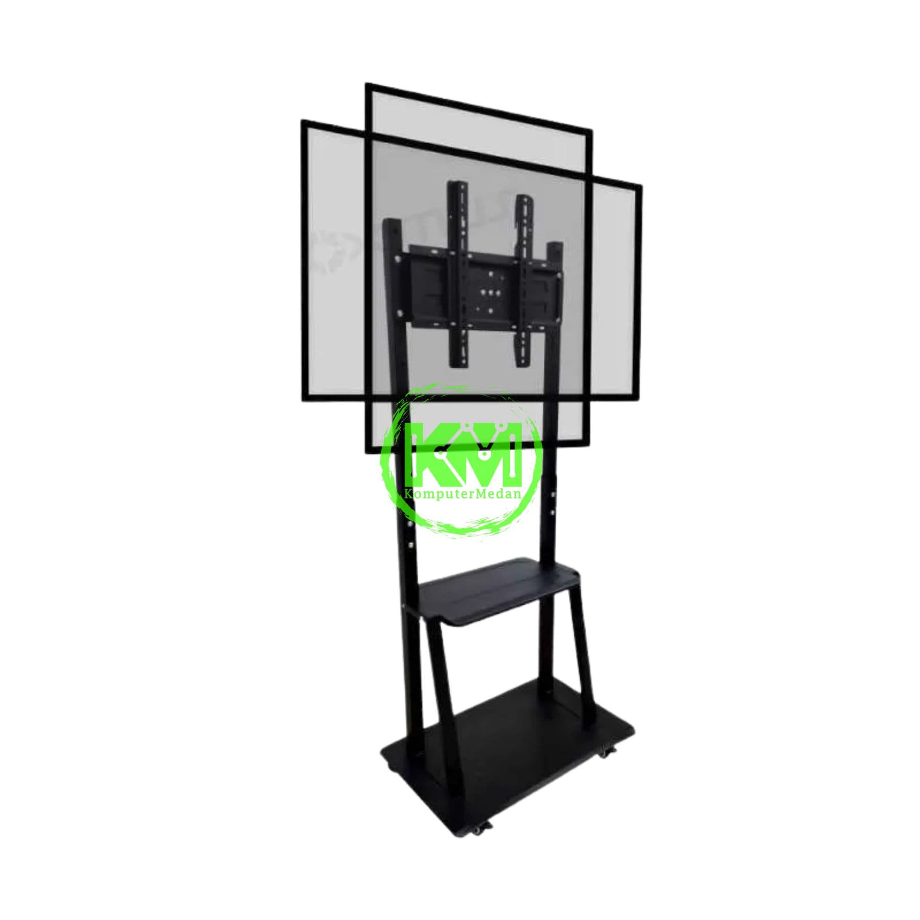 OXIMUS TC1700R STANDING TV CART BLACK ROTATE - Image 3