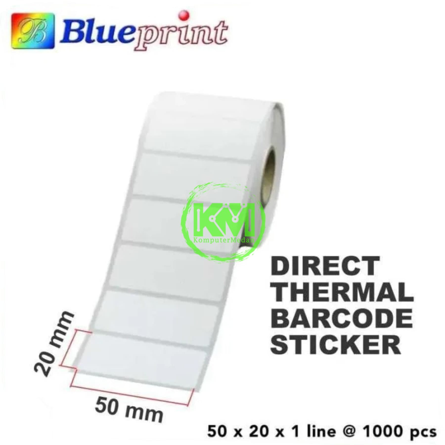BLUEPRINT DIRECT THERMAL STICKER 50x20x1 LINE (1000pcs) - Image 2