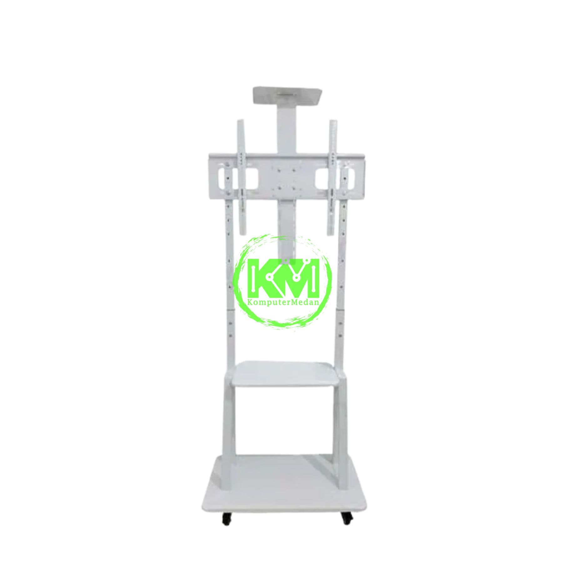 OXIMUS TC1700 STANDING TV CART WHITE - Image 1