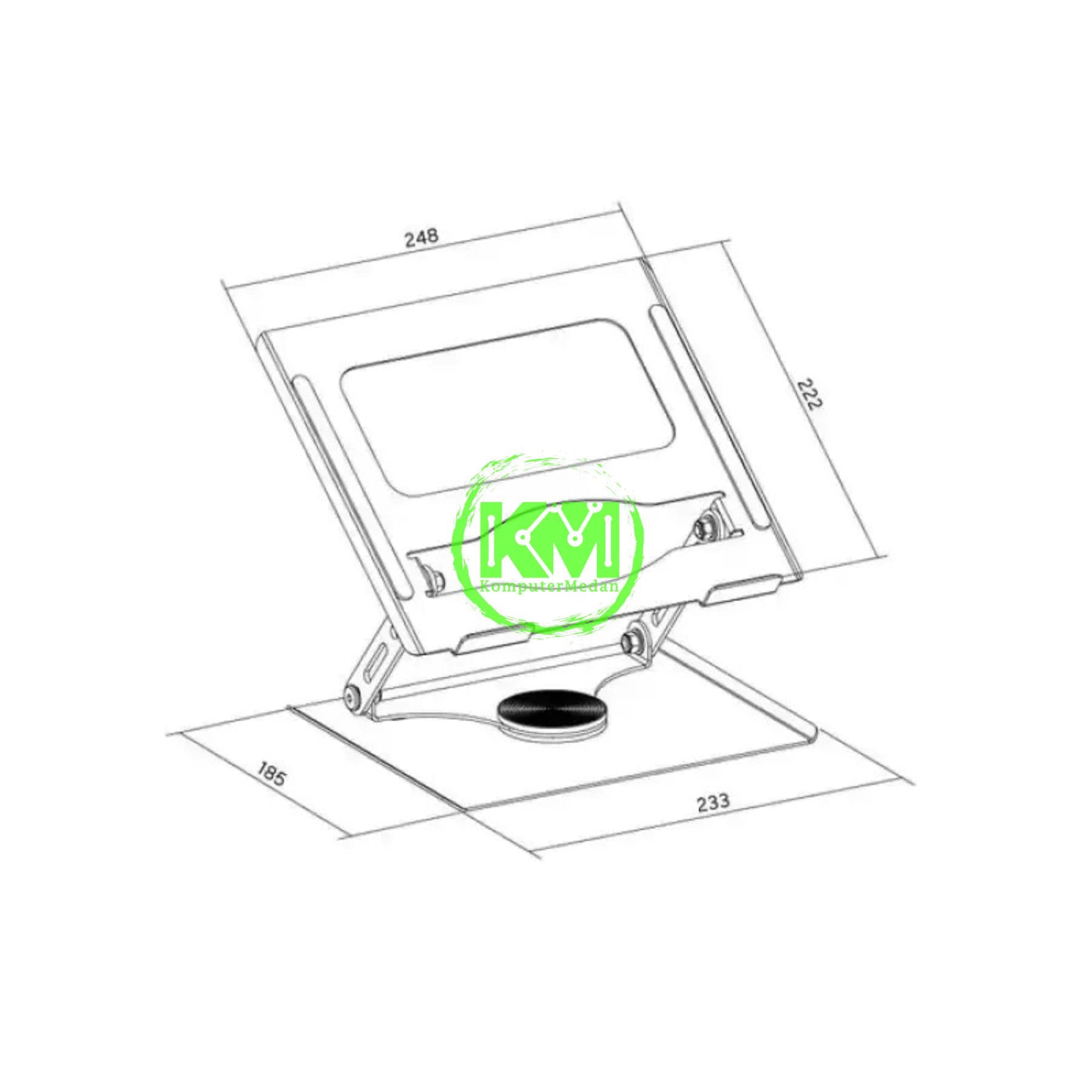 OXIMUS B11 NOTEEBOOK HOLDER BLACK - Image 4