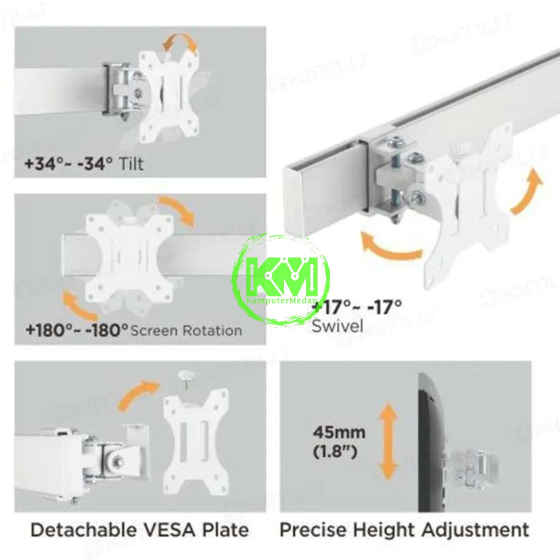OXIMUS D600 DESK BRACKET - Image 4
