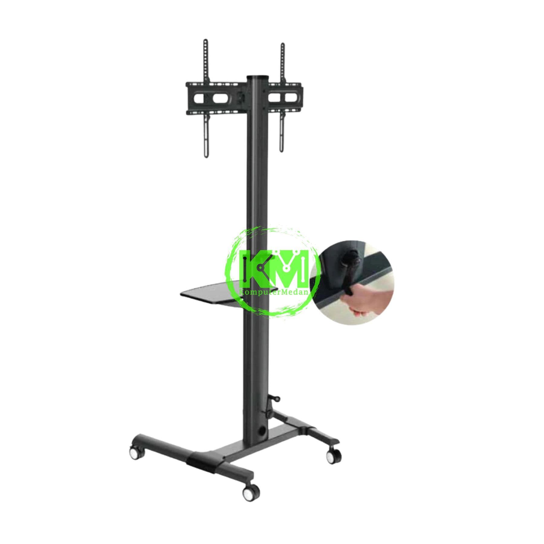 OXIMUS TC3000CR STANDING TV CART BLACK - Image 2