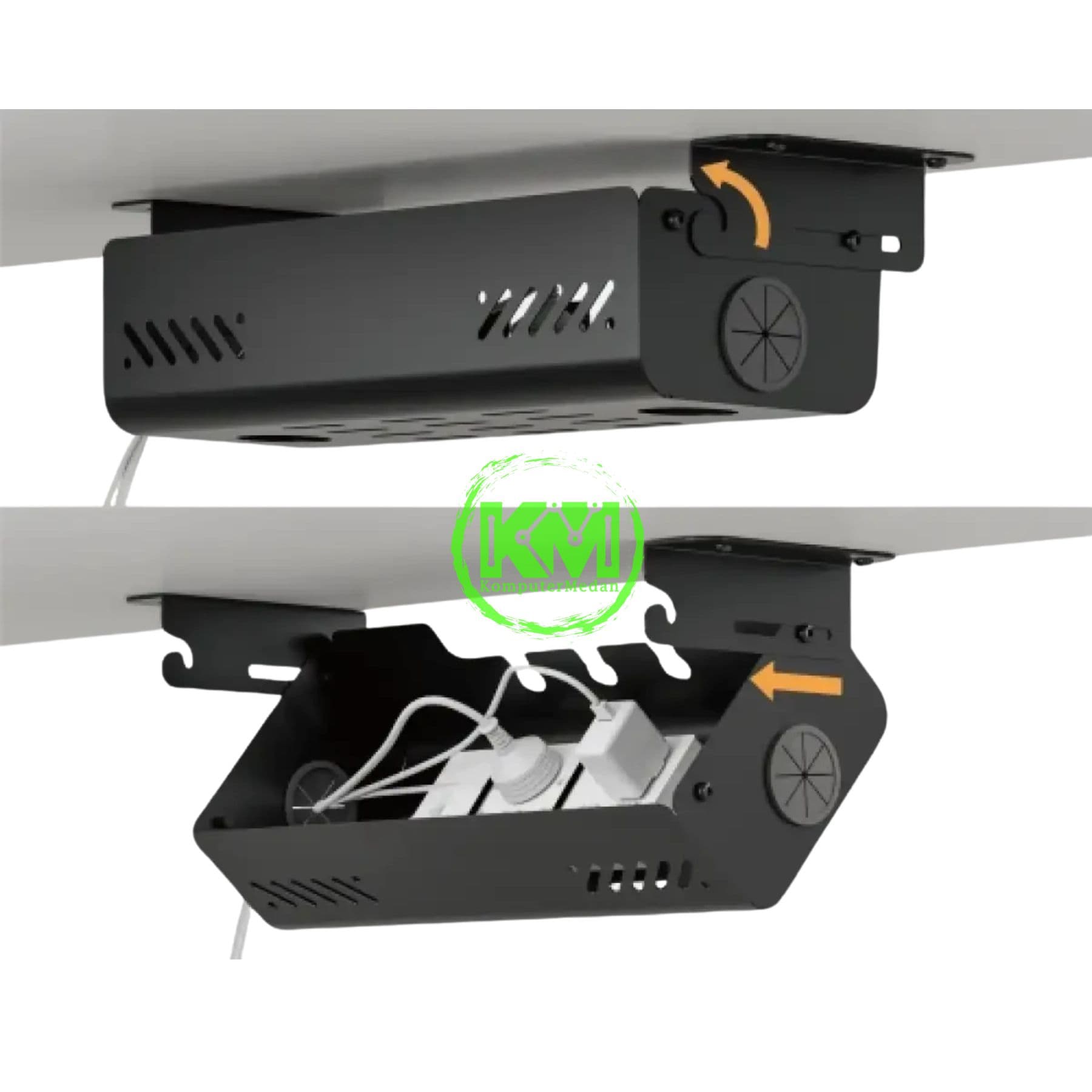 OXIMUS C920 CABLE MANAGEMENT TRAY - BLACK - Image 2