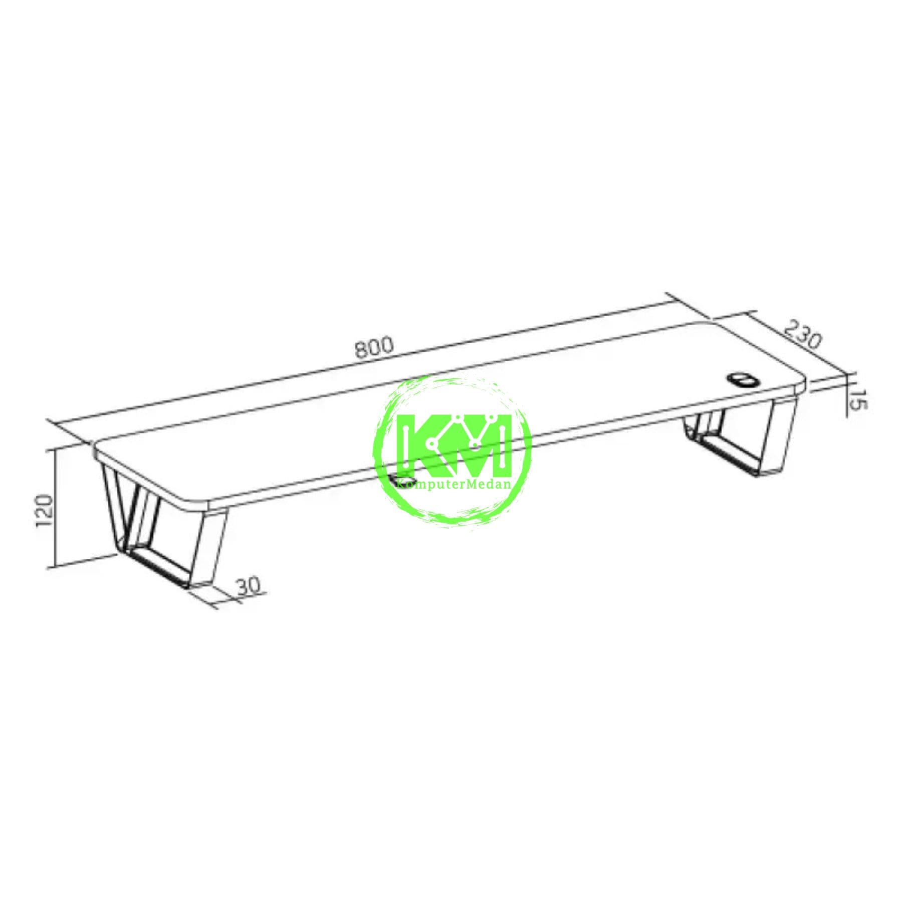 OXIMUS C820 MONITOR RISER - BLACK - Image 4
