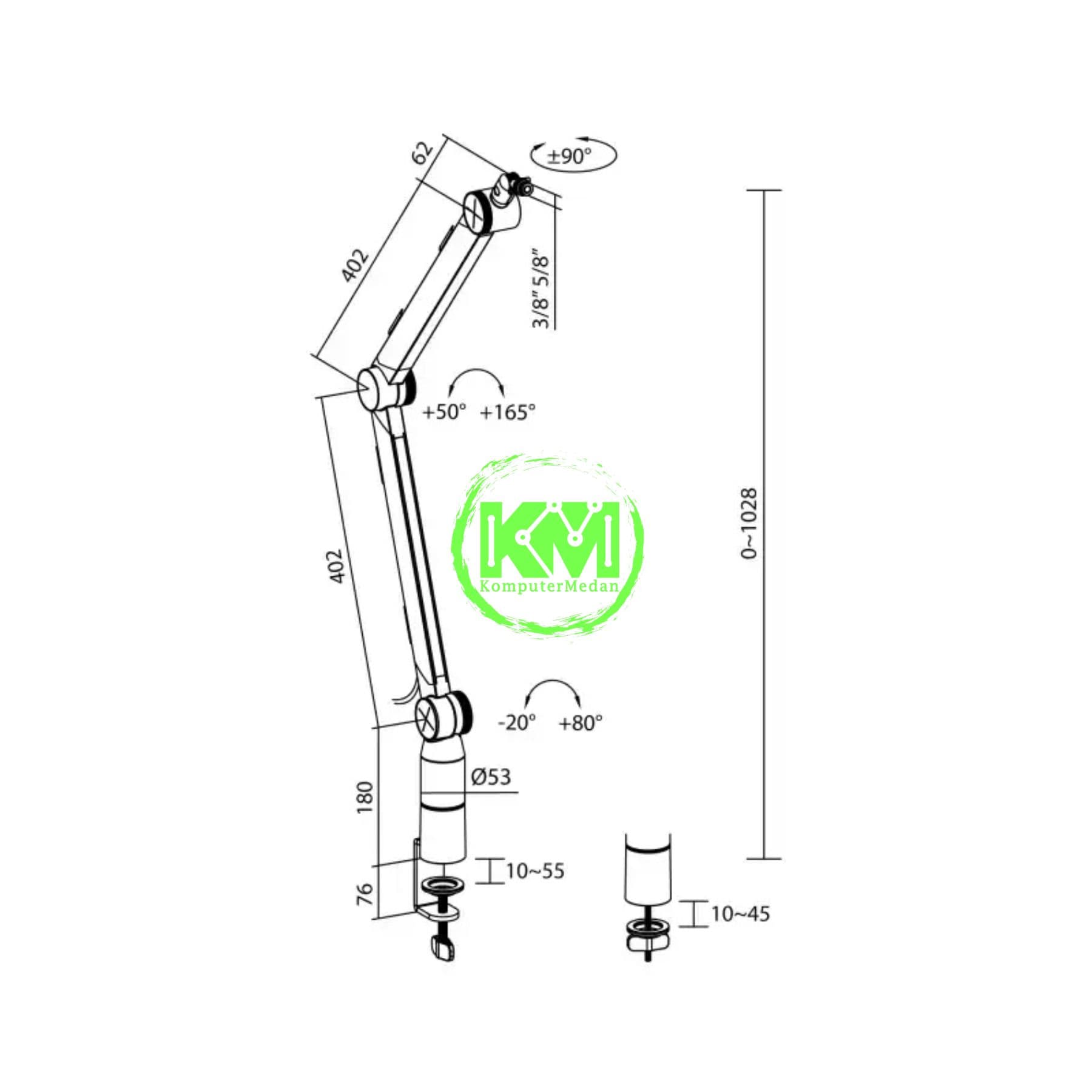 OXIMUS C192L RGB | VOLUME CONTROL MIC BRACKET - SILVER - Image 6
