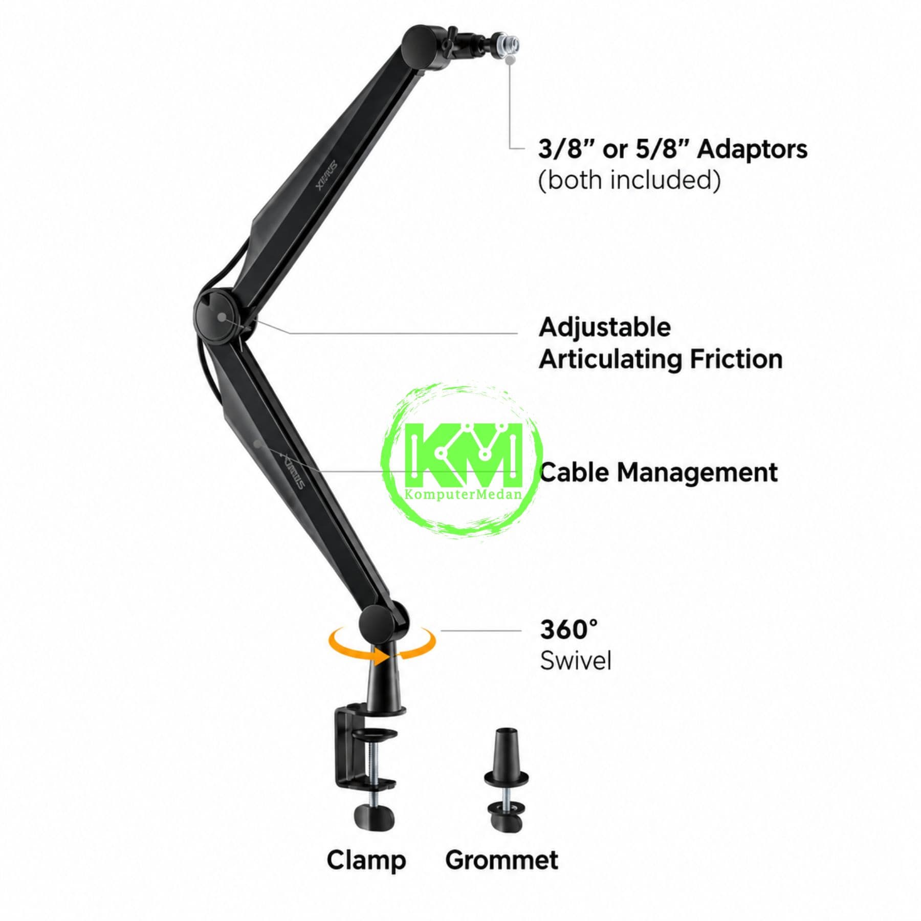 OXIMUS C151 MIC BRACKET - BLACK - Image 4