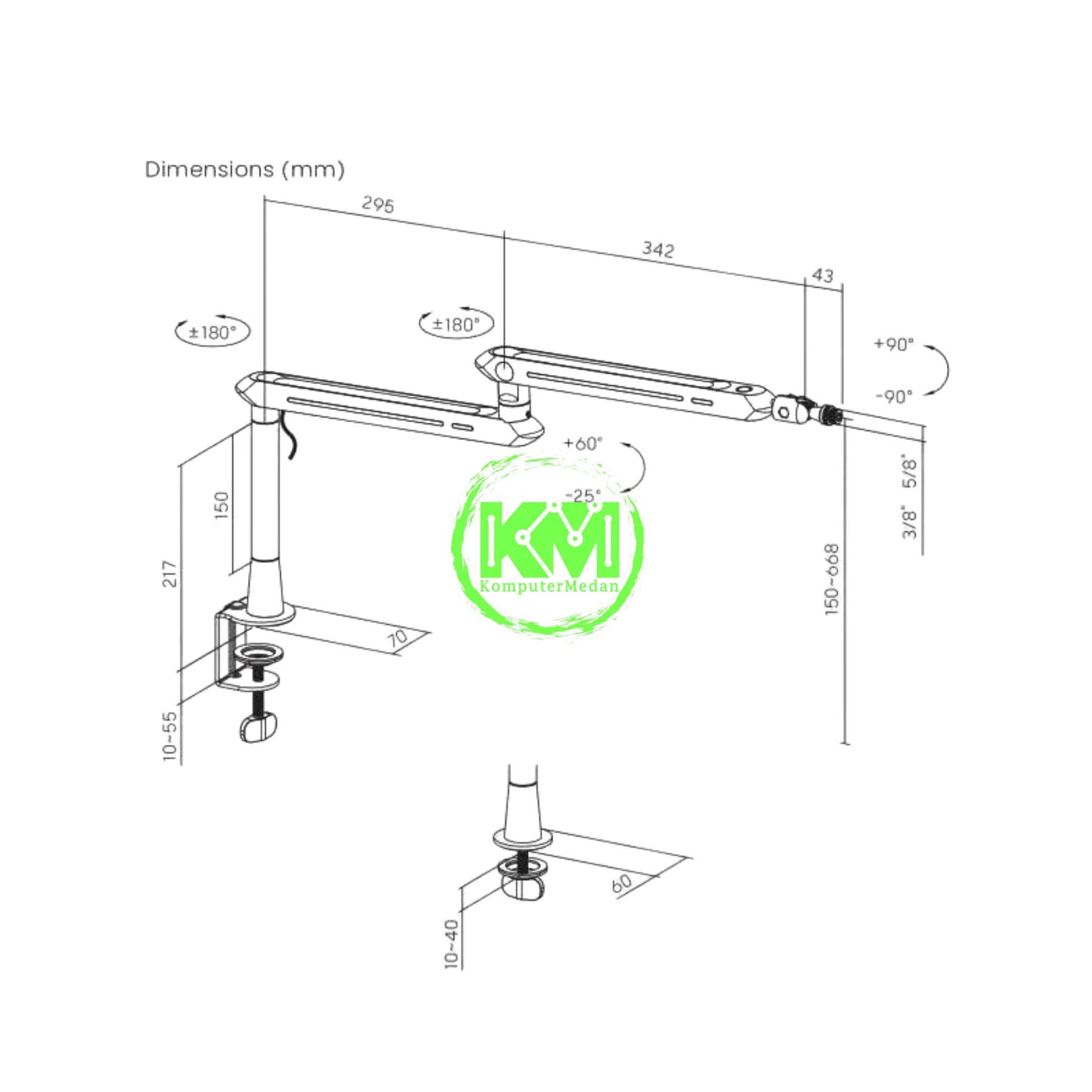 OXIMUS C191L MIC BRACKET - WHITE - Image 5