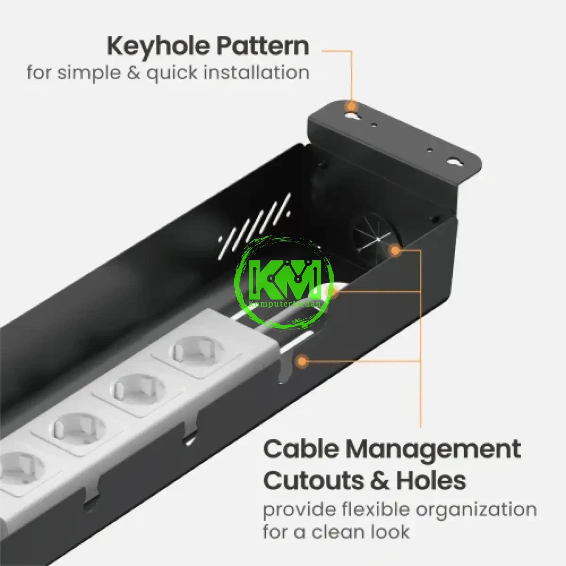 OXIMUS CD920 CABLE MANAGEMENT TRAY - BLACK - Image 4