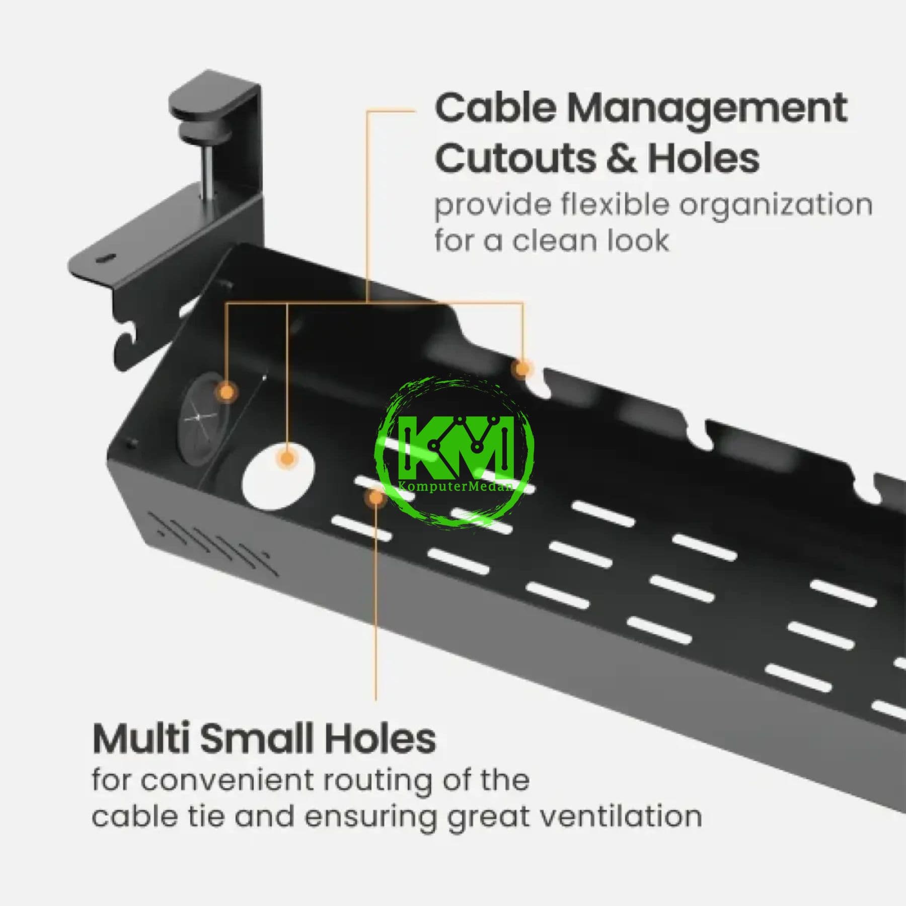 OXIMUS CD920 CABLE MANAGEMENT TRAY - BLACK - Image 5