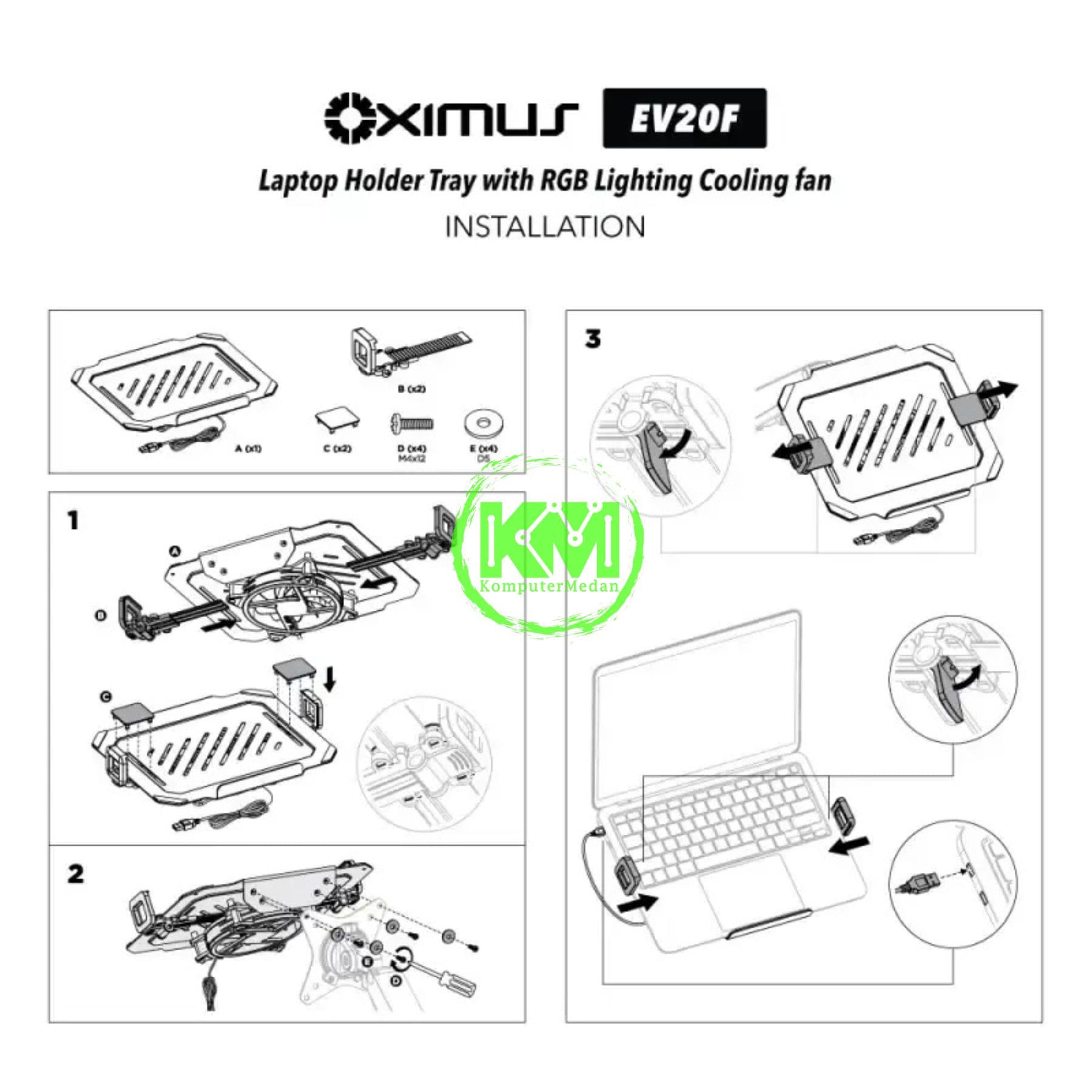 OXIMUS EV20F NOTEBOOK HOLDER SILVER - Image 4