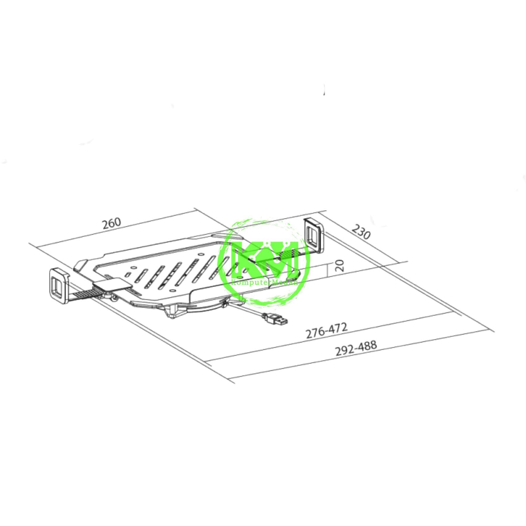 OXIMUS EV20F NOTEBOOK HOLDER SILVER - Image 3