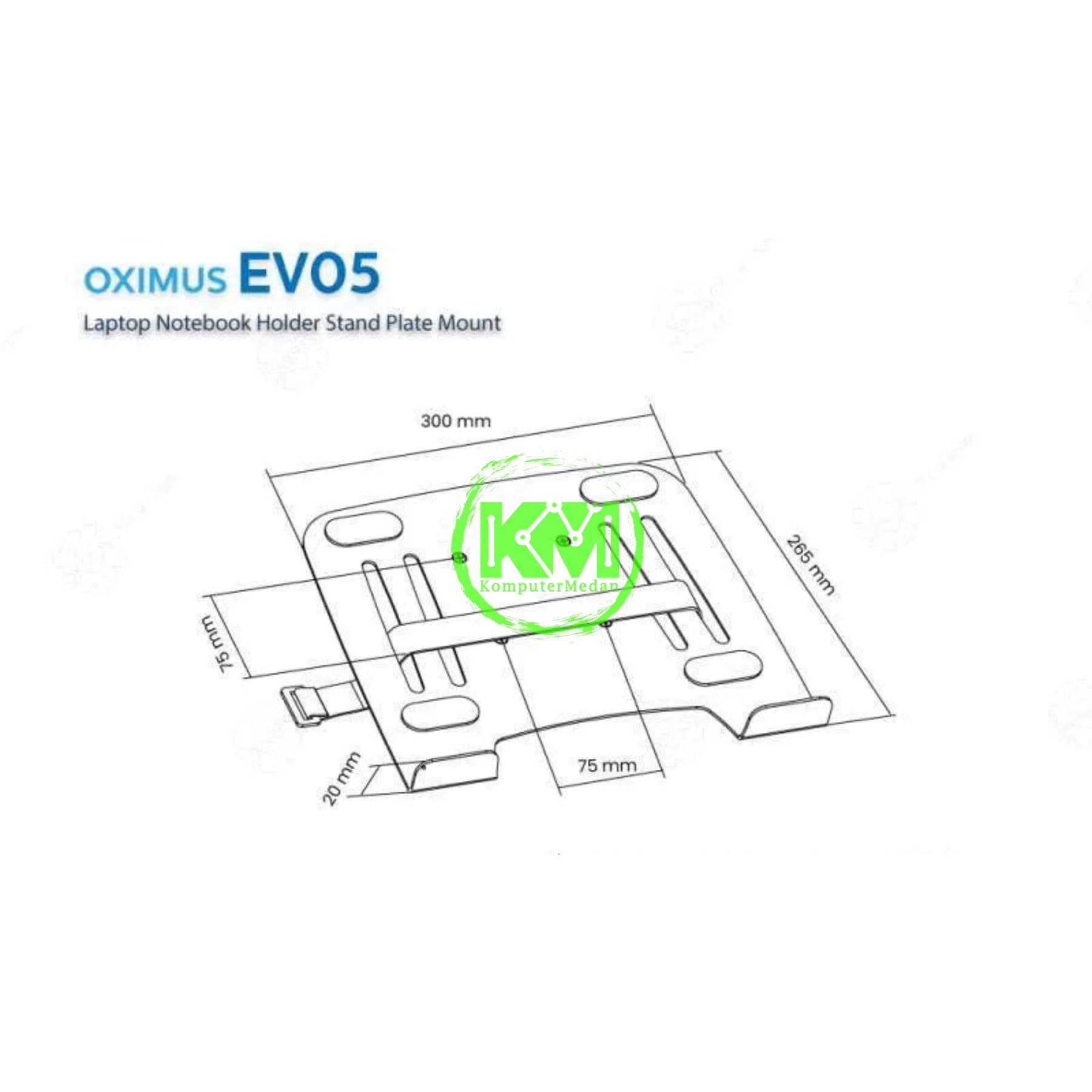 OXIMUS EV05 NOTEBOOK HOLDER BLACK - Image 2