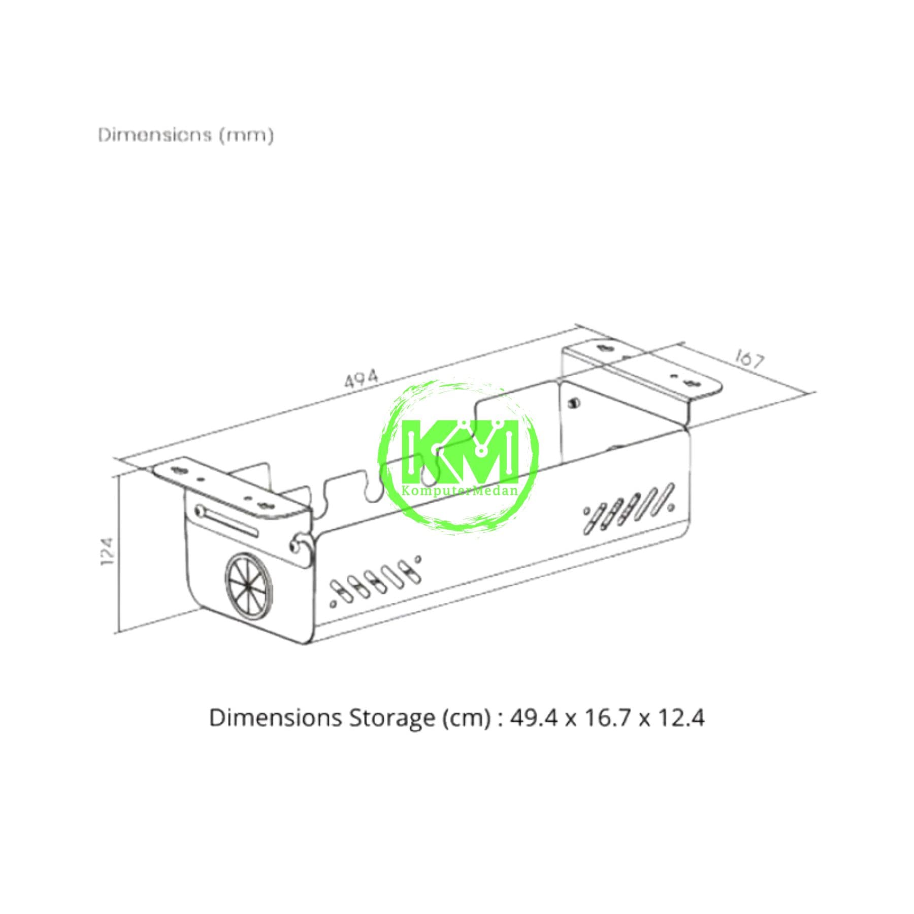 OXIMUS C920 CABLE MANAGEMENT TRAY - BLACK - Image 7