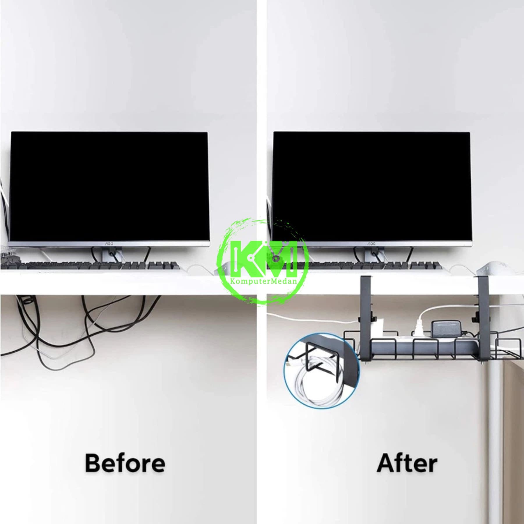 OXIMUS C80 CABLE MANAGEMENT TRAY - WHITE - Image 2