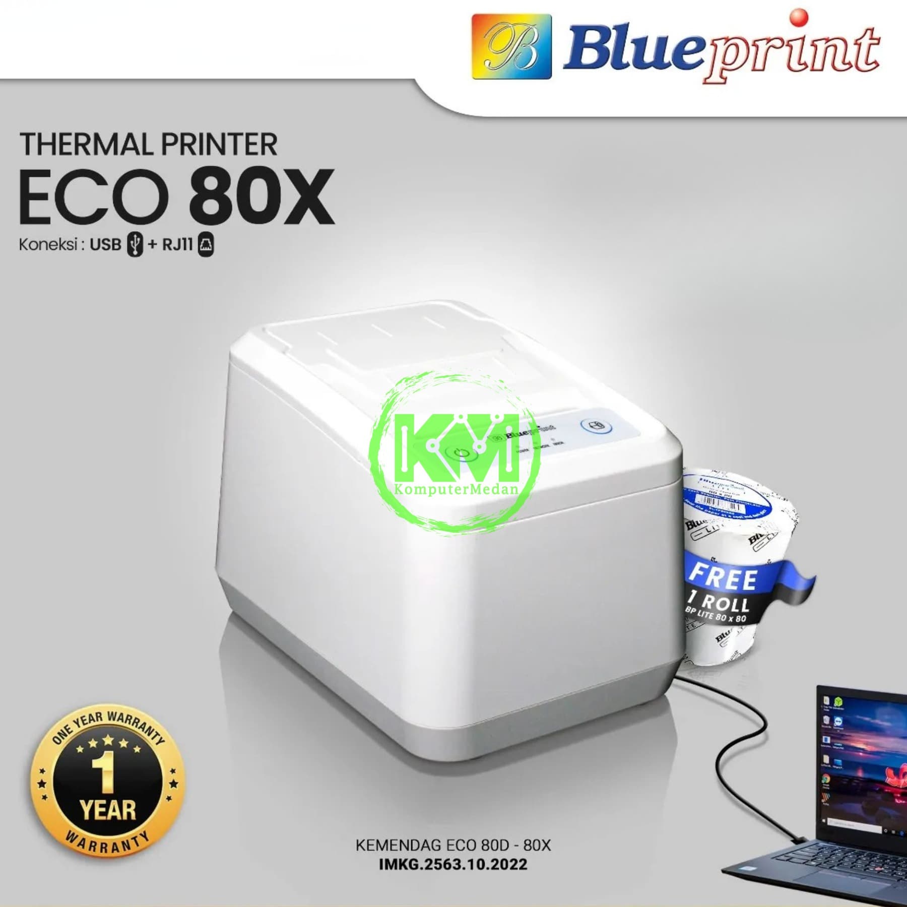 BLUEPRINT THERMAL PRINTER ECO80X (USB)