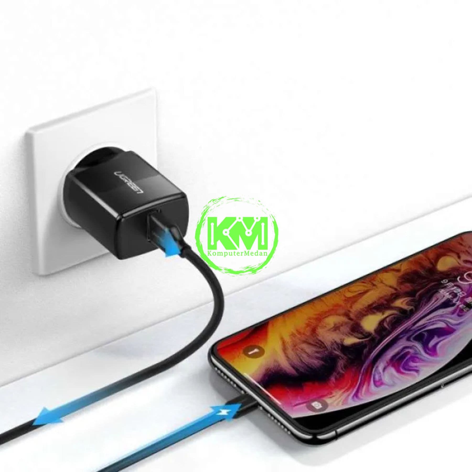 UGREEN WALL CHARGER USB-A 5V/2.1A BLACK - ED011 PN 50459 - Image 4