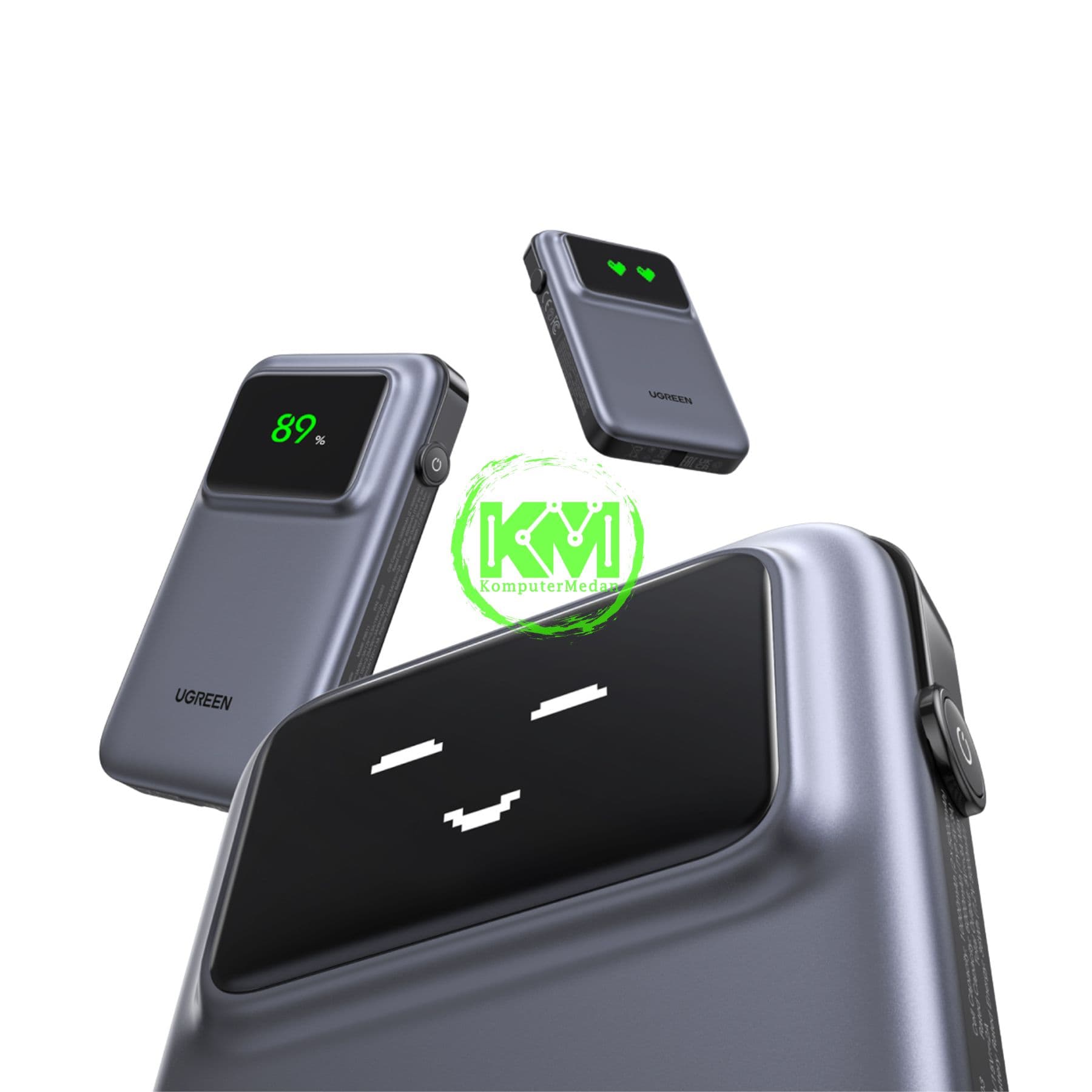 UGREEN UNO POWERBANK BUILT-IN CABLE 30W 10.000MAH GRAY / 35603B - Image 3