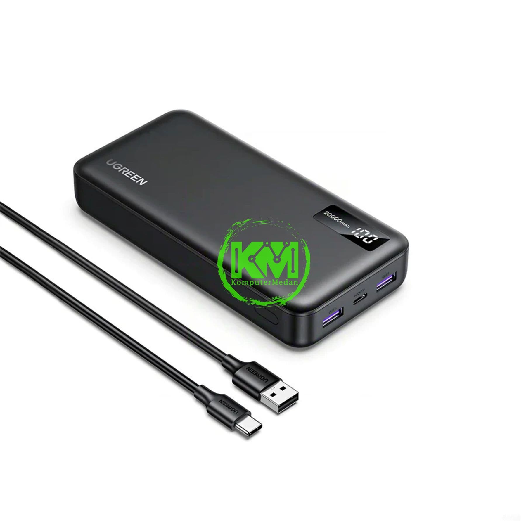 UGREEN POWERBANK DIGITAL DISPLAY 20W 20.000MAH BLACK / 95424B