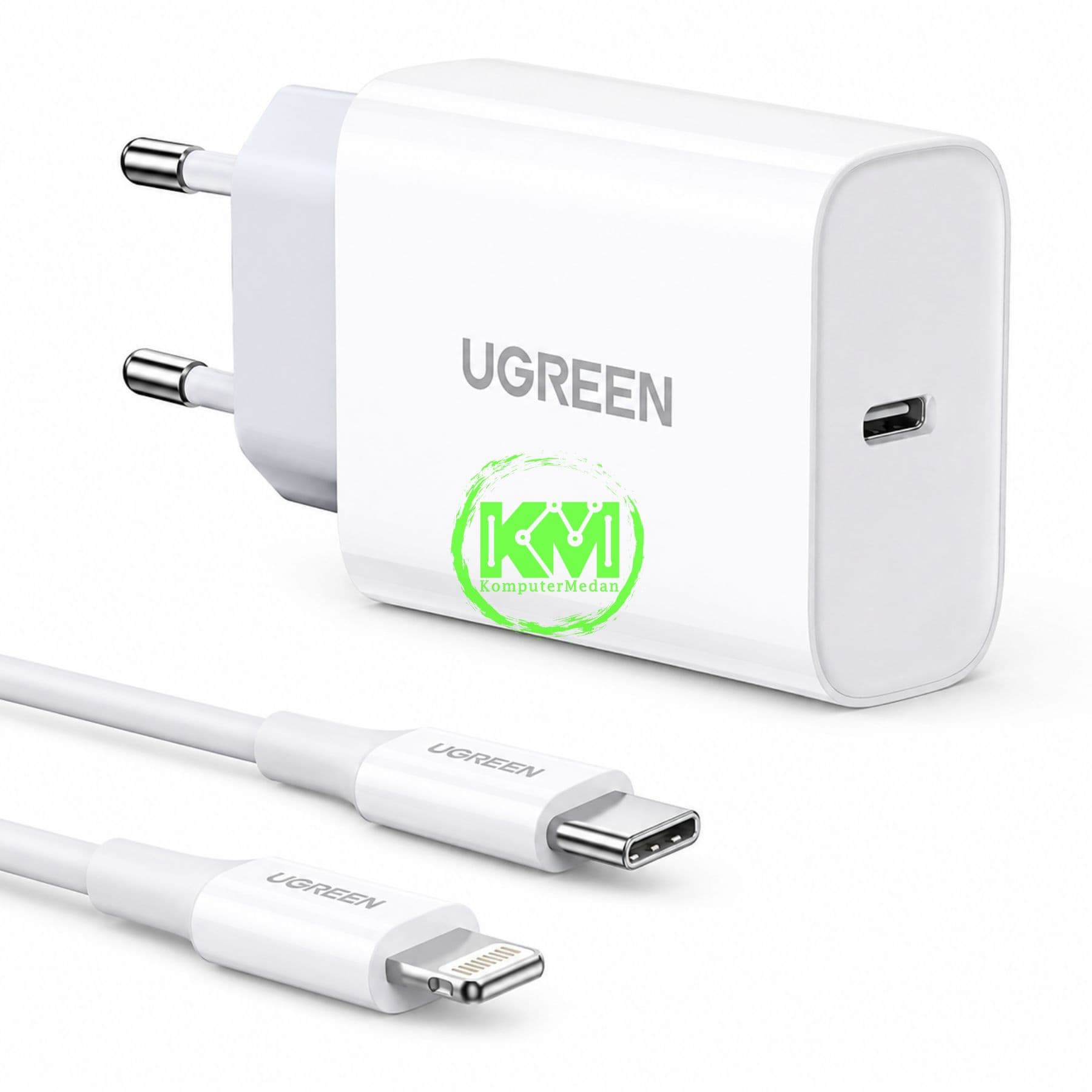 UGREEN CHARGER SET LIGHTNING PD 20W FAST CHARGER WHITE - PN 50698 - Image 3