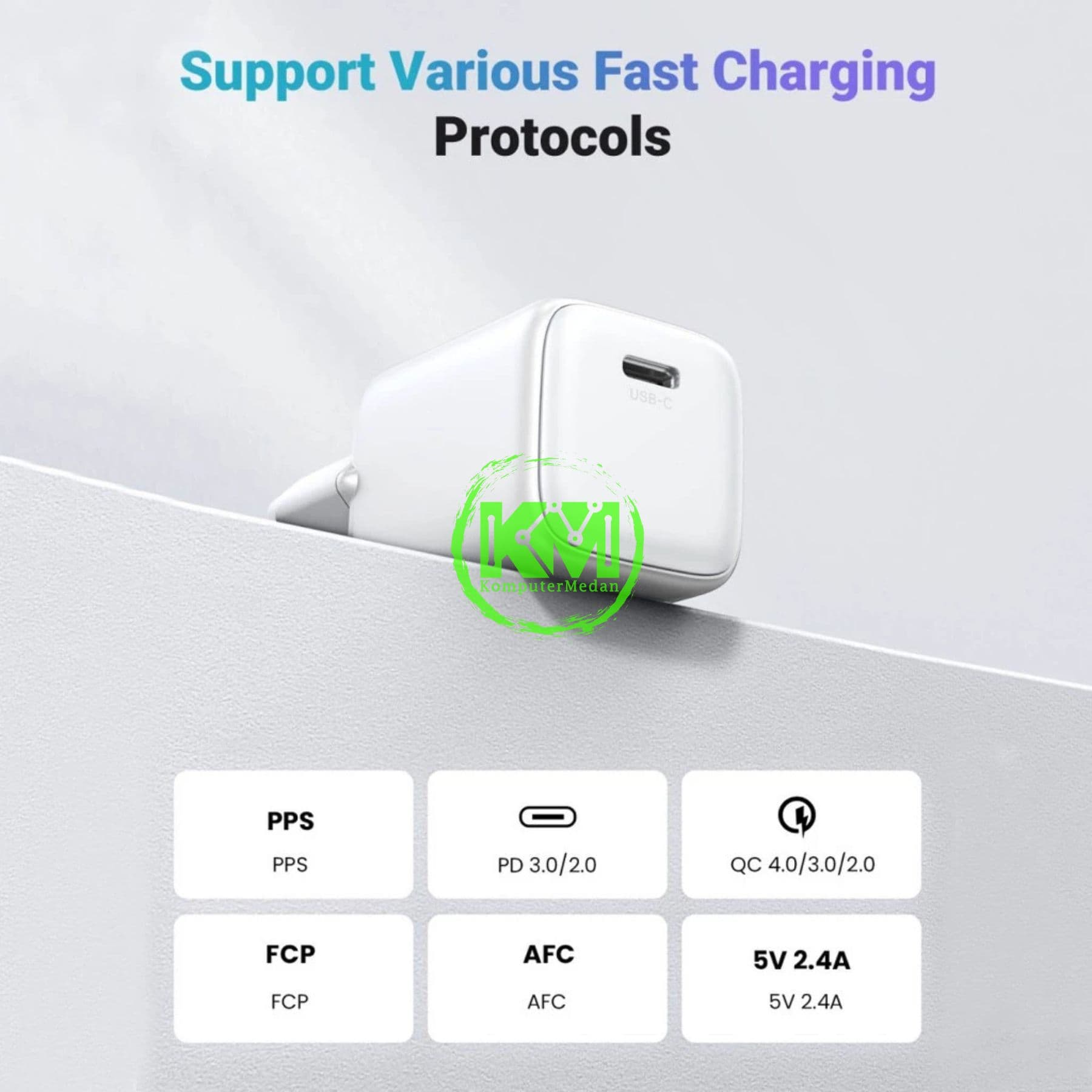 UGREEN N SERIES GAN 20W CHARGER SET WHITE / 65005 - Image 2