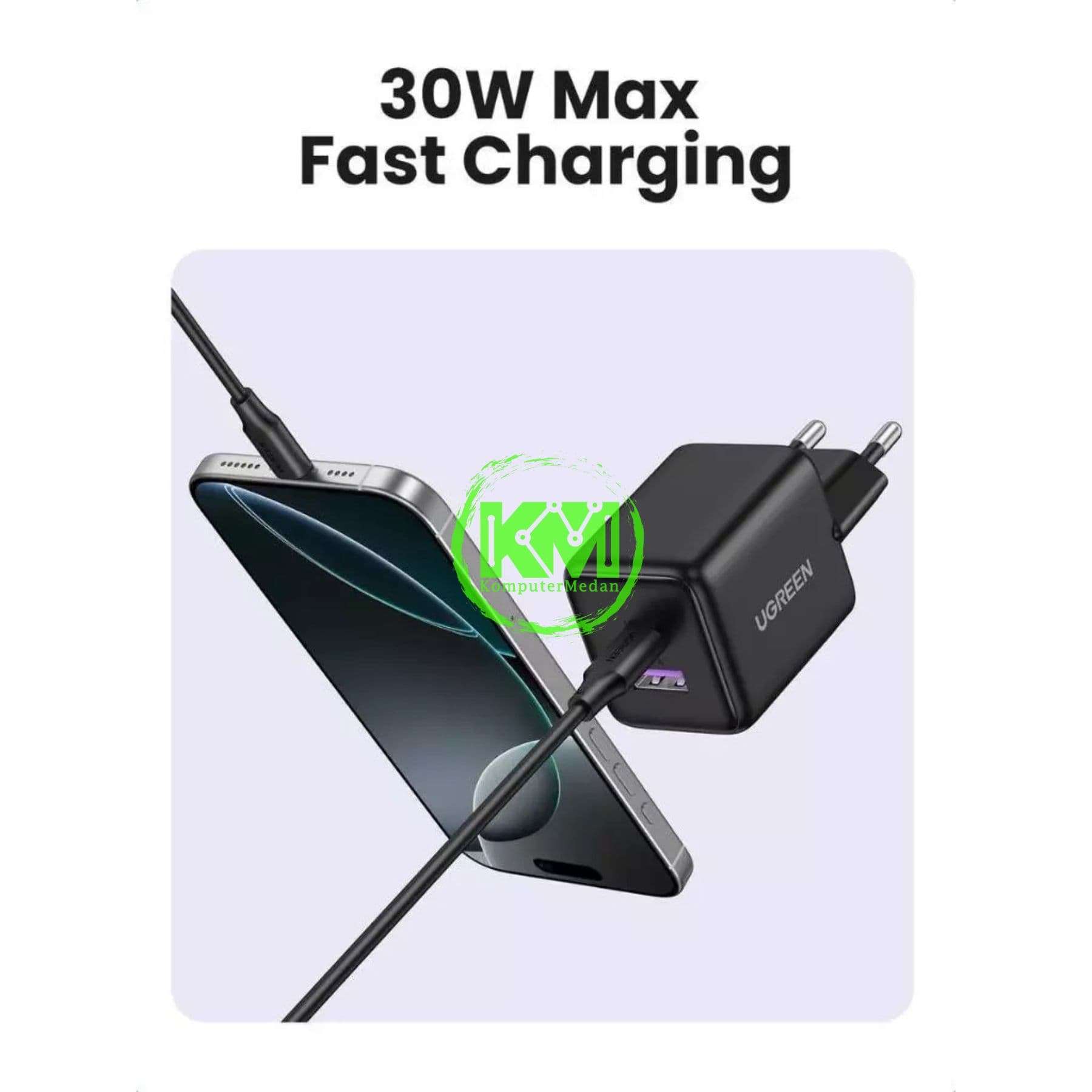 UGREEN N SERIES DUAL PORT GAN 30W BLACK / 65014 - Image 5