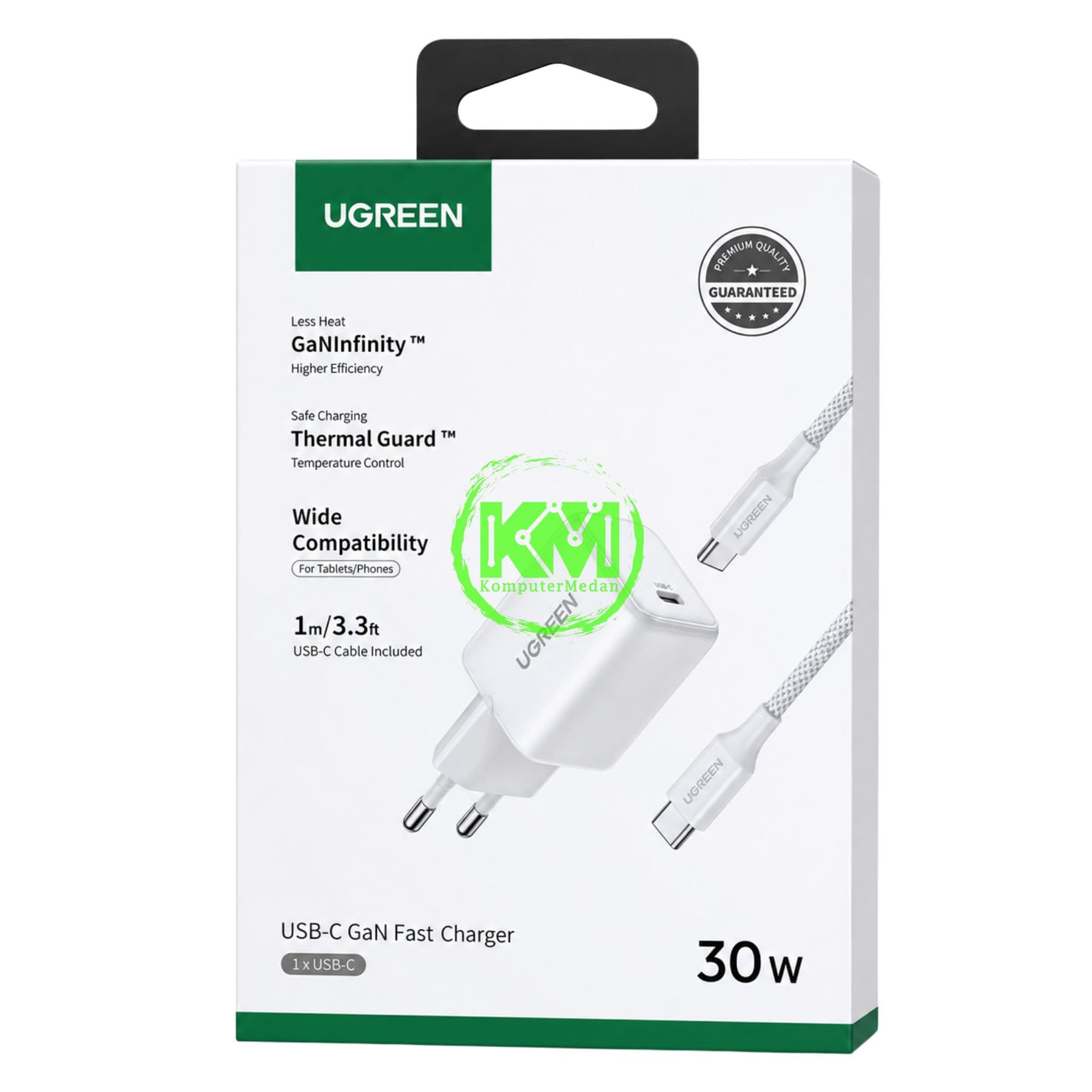 UGREEN N SERIES GAN 30W CHARGER SET WHITE / 65013
