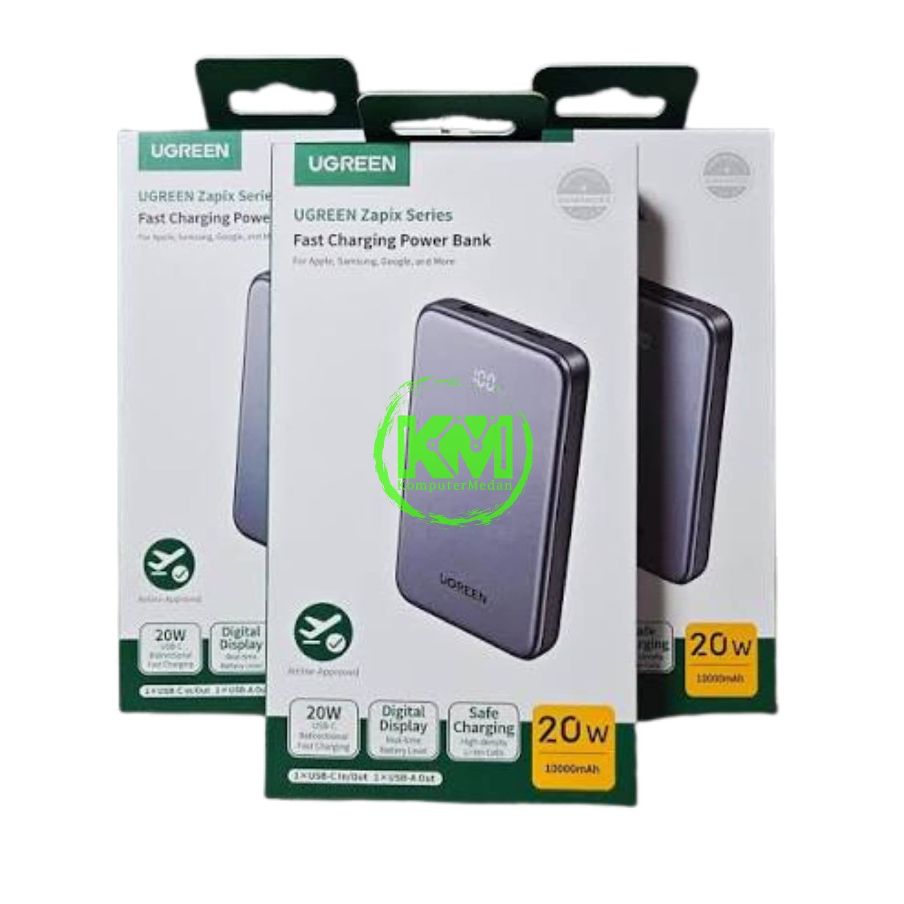 UGREEN POWERBANK DIGITAL DISPLAY 20W 10.000MAH BLACK / 75131B