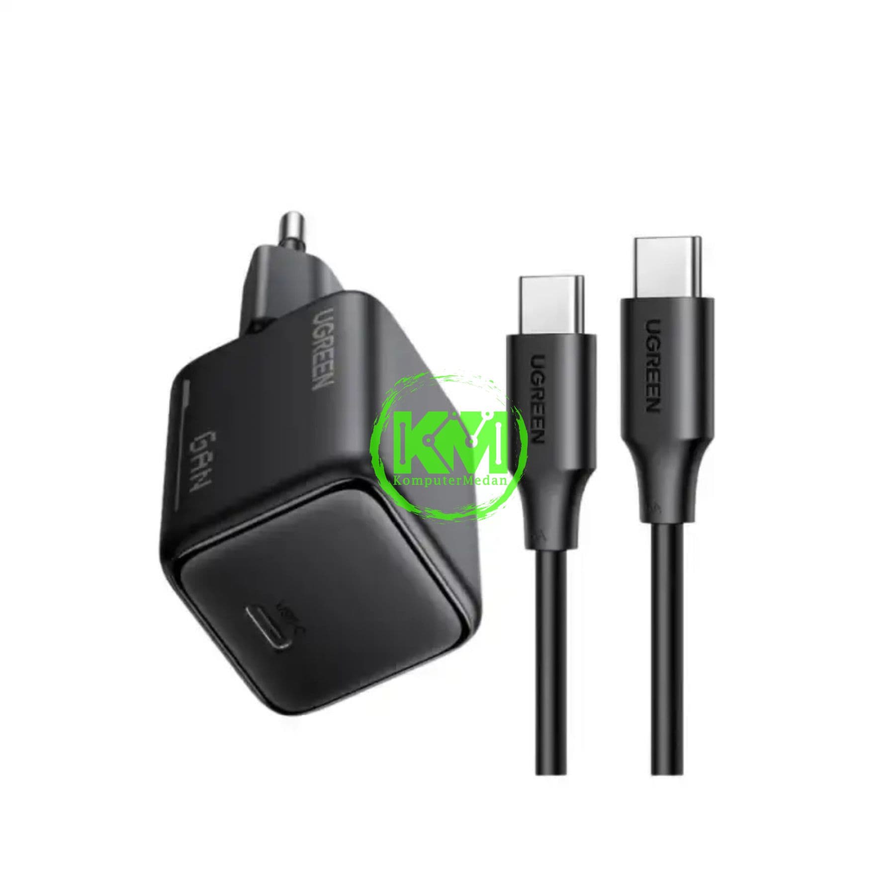 UGREEN N SERIES GAN 25W C TO C CHARGER SET BLACK / 75103 - Image 1