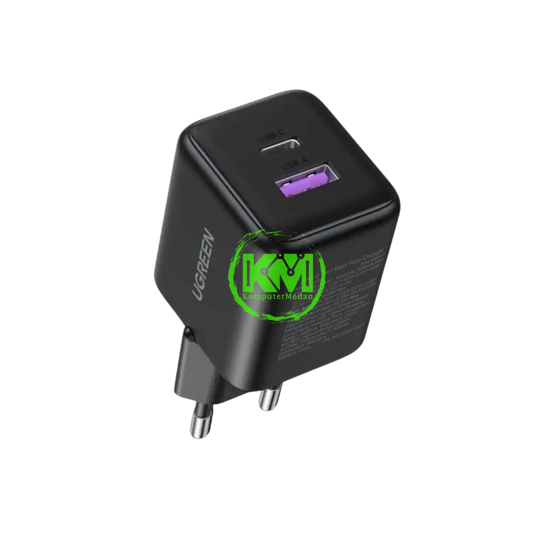 UGREEN N SERIES DUAL PORT GAN 30W BLACK / 65014