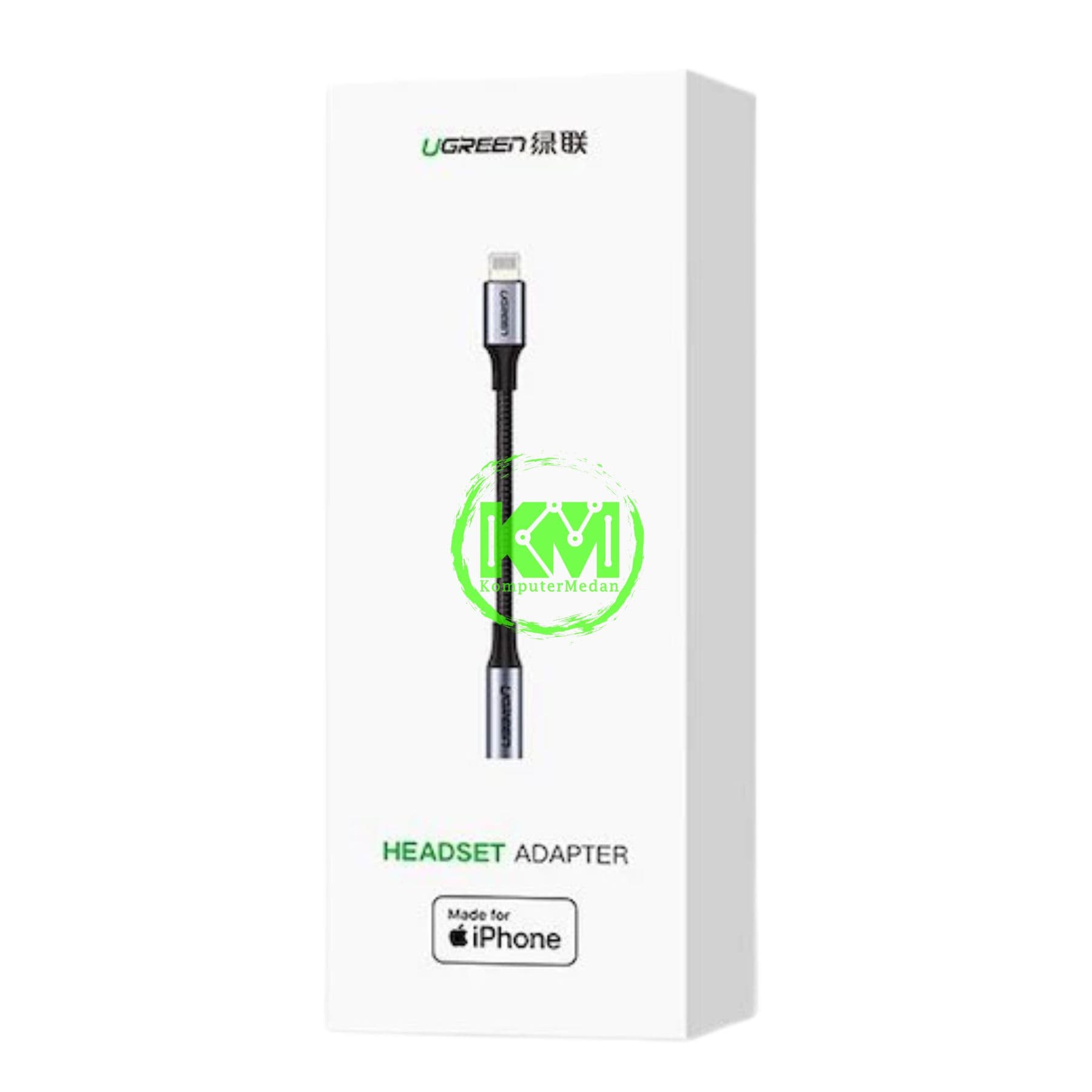 UGREEN LIGHTNING TO 3.5MM (F) ADAPTER GY - US211 PN 30756 - Image 1
