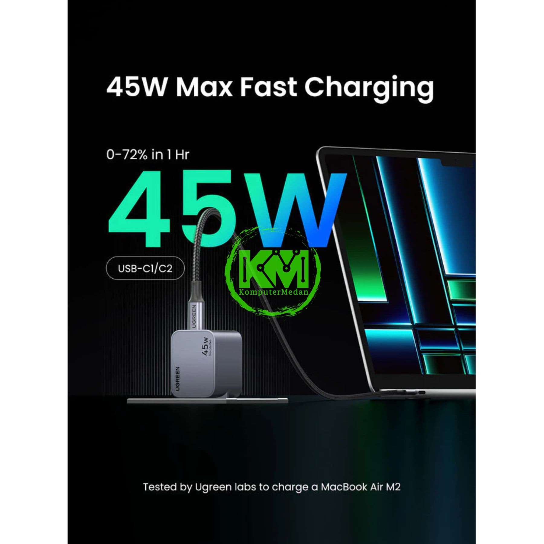 UGREEN NEXODE PRO GAN 45W GRAY / 35008 - Image 4
