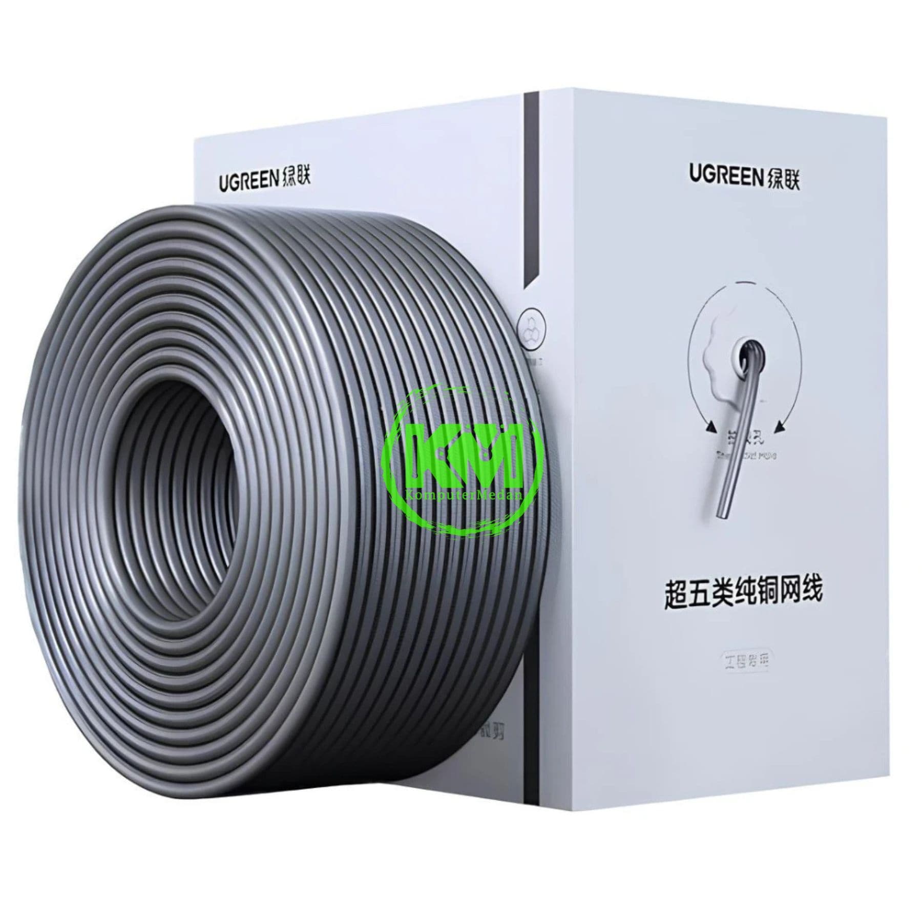 UGREEN CABLE CAT 5E U/UTP LAN 305M DARK GRAY / 60547 - Image 1