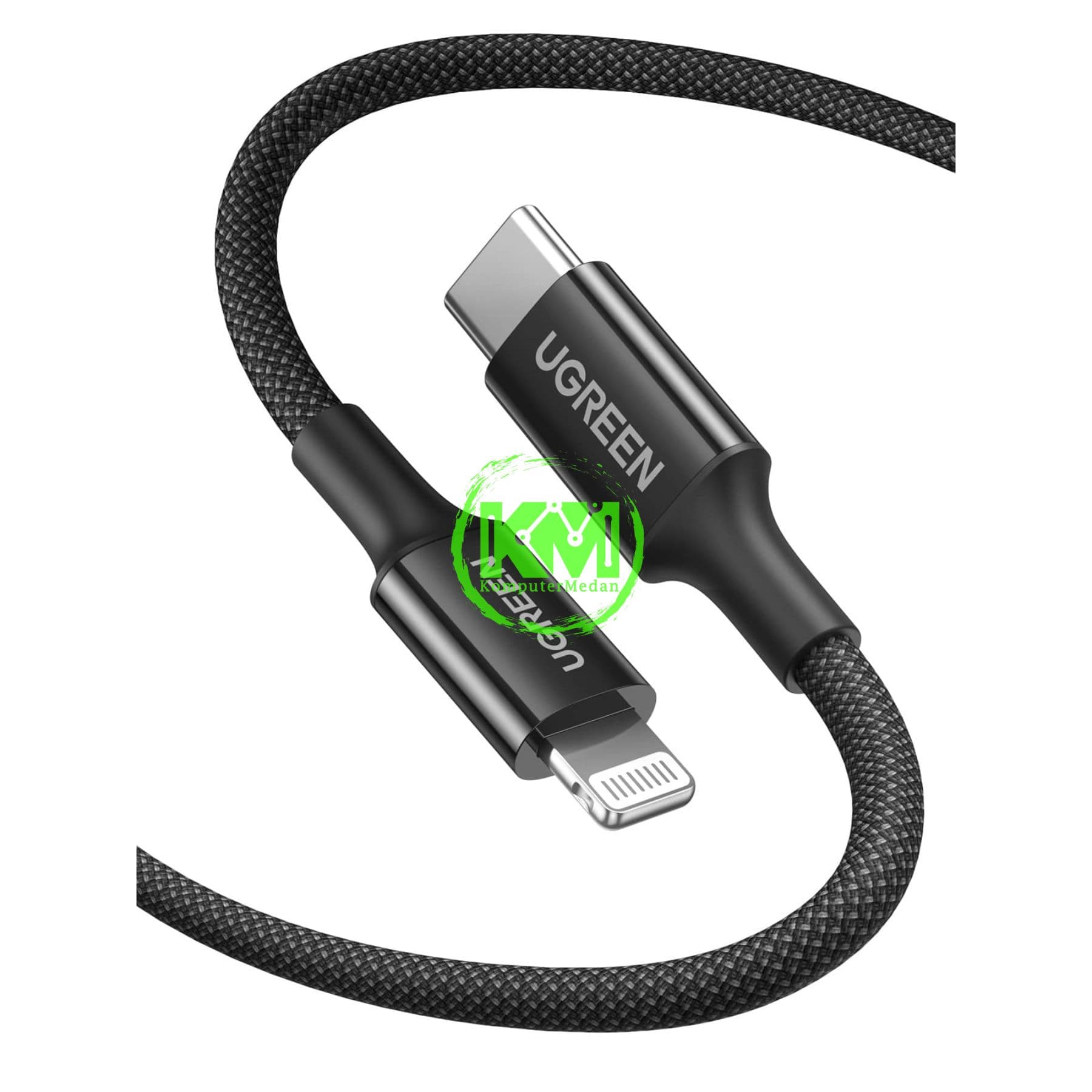 UGREEN CABLE C TO LIGHTNING WEAVEN 1M BLACK - PN 90493 - Image 2