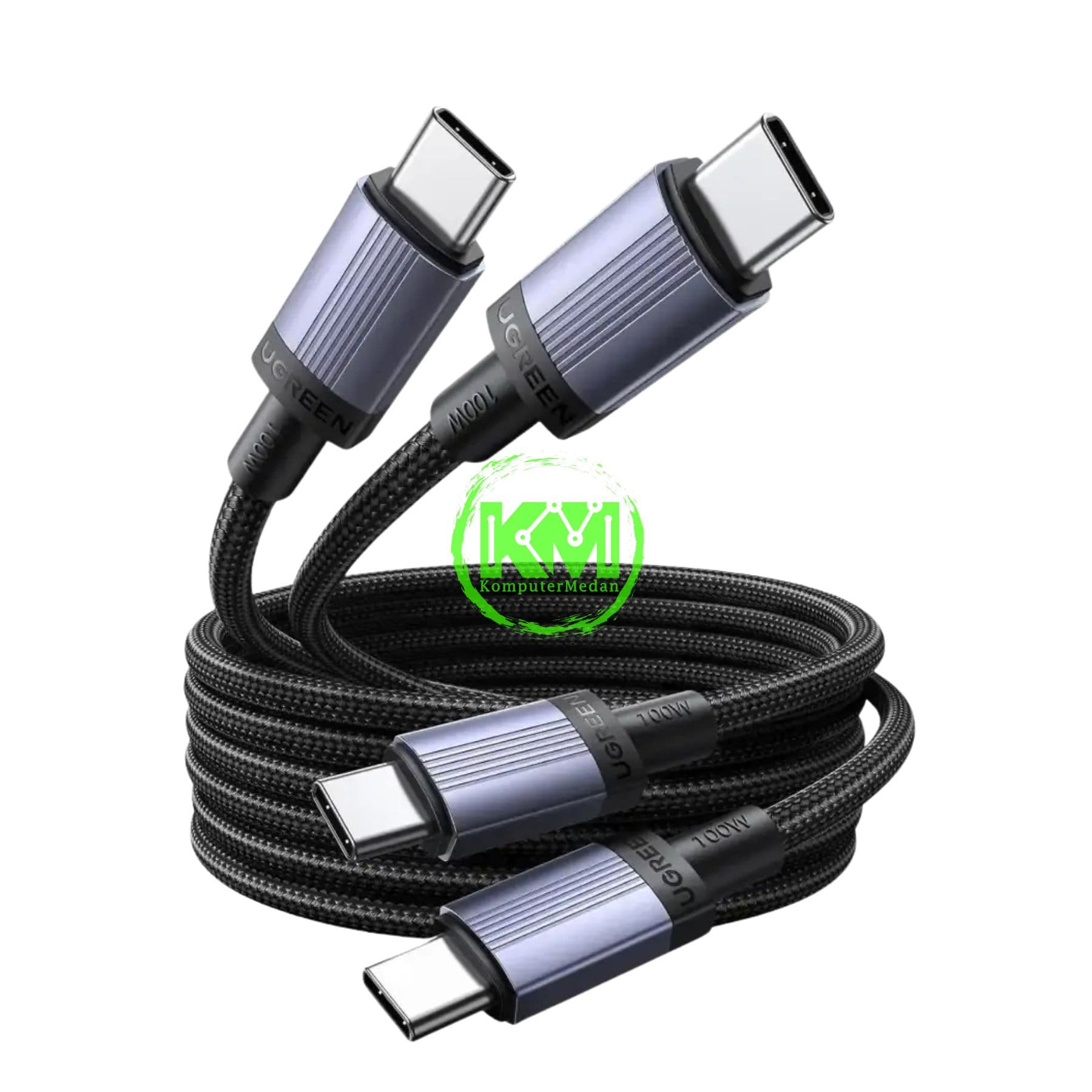 UGREEN CABLE C TO C 100W NYLON 2M BLACK / 65833