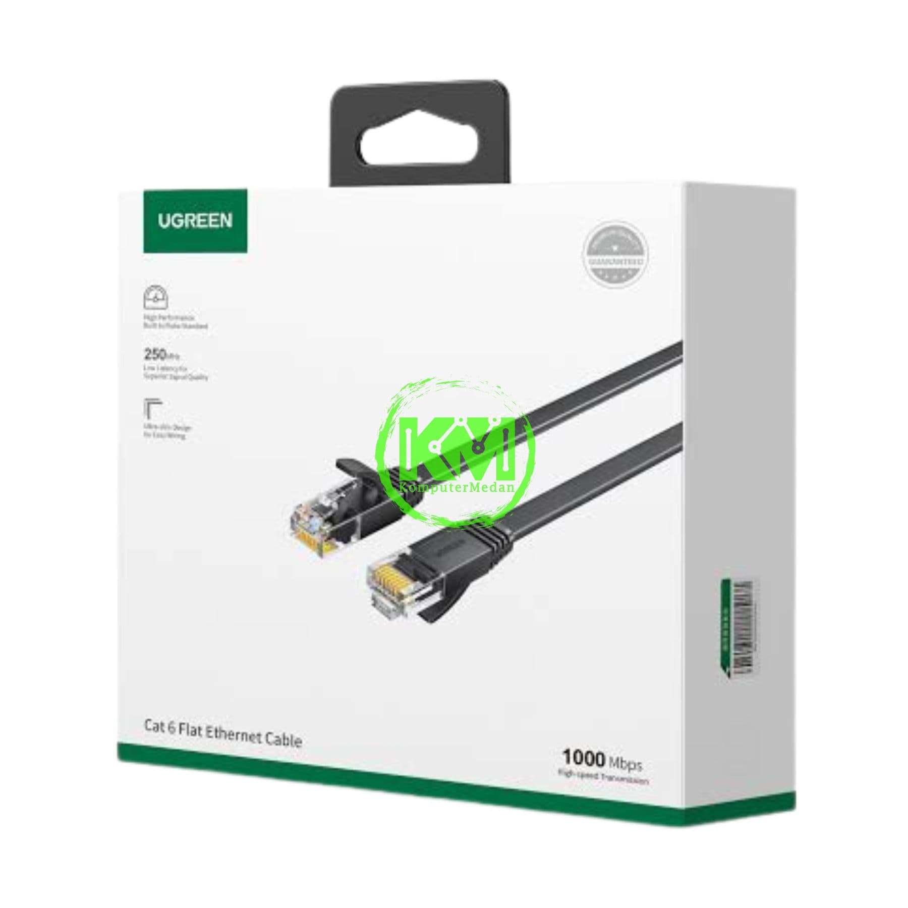 UGREEN CABLE CAT 6 U/UTP ETHERNET 1M BLACK / 50191