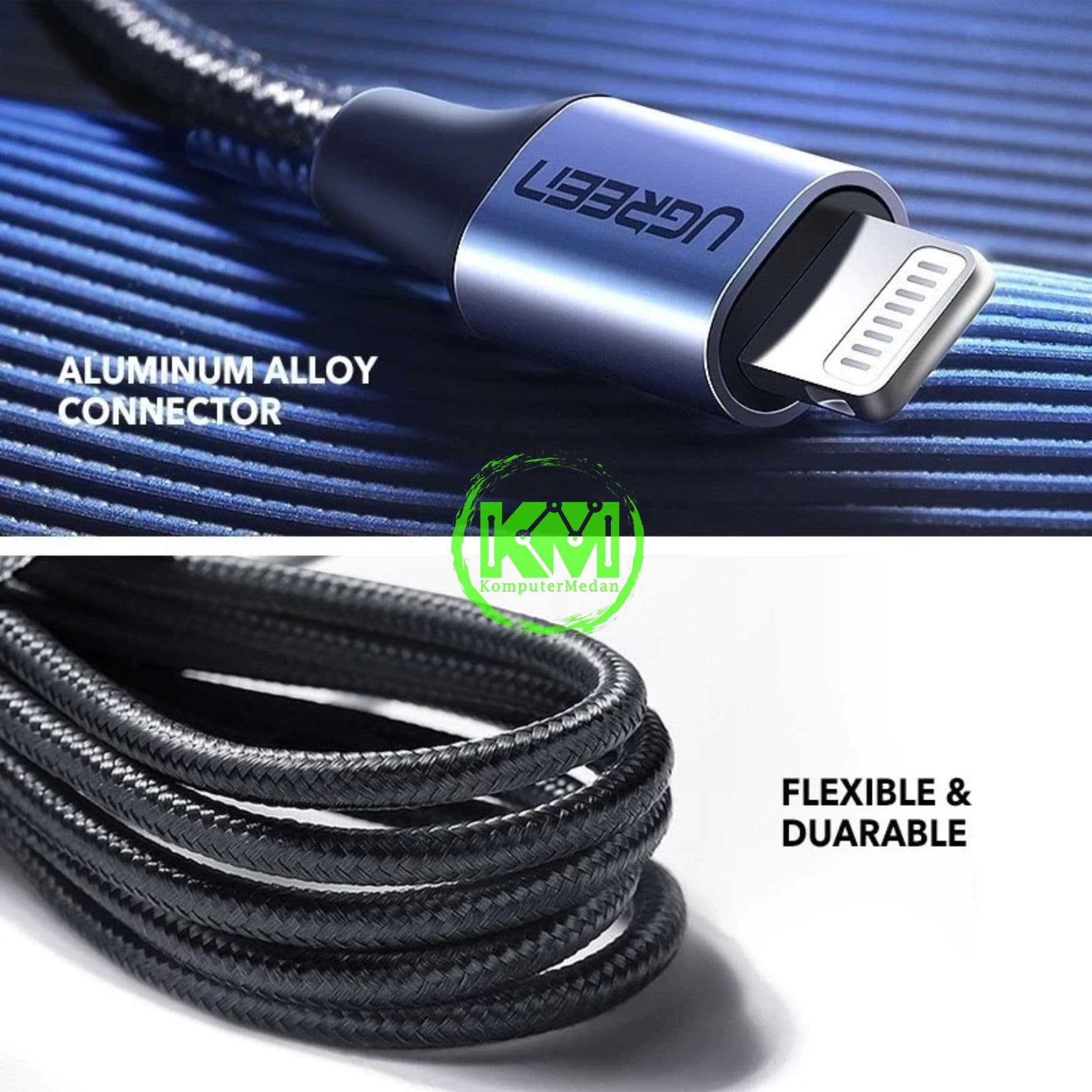 UGREEN CABLE C TO LIGHTNING 1M NYLON BLACK - PN 60759 - Image 3