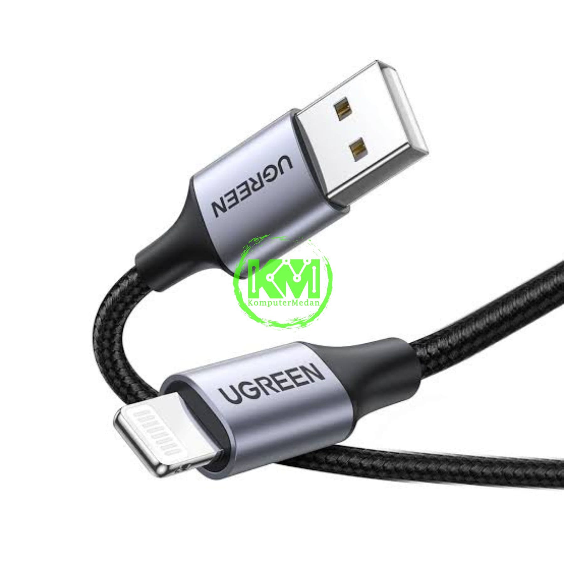 UGREEN LIGHTNING TO USB-A 2.0 NYLON CABLE 2M BLACK - US199 PN 60158 - Image 4