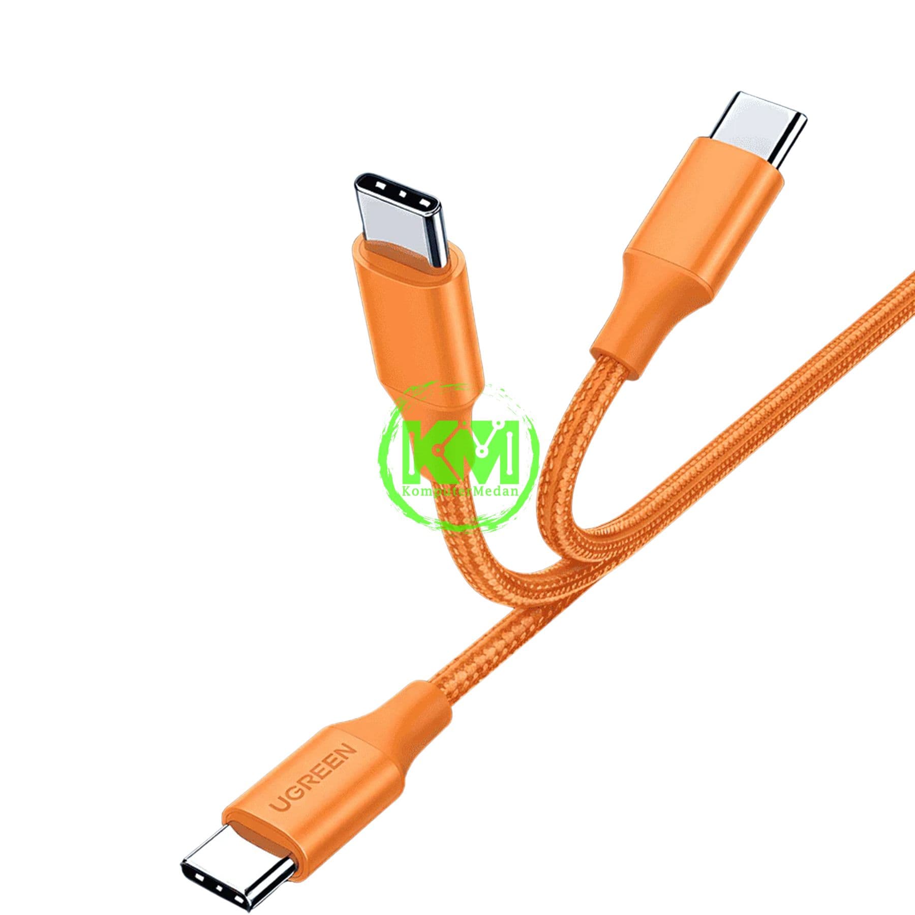 UGREEN CABLE C TO C 100W ABS NYLON 1M ORANGE / 95493 - Image 3