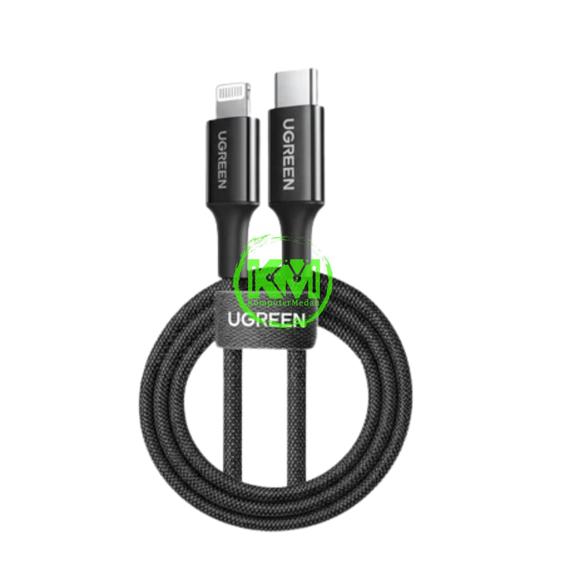 UGREEN CABLE C TO LIGHTNING WEAVEN 1M BLACK - PN 90493