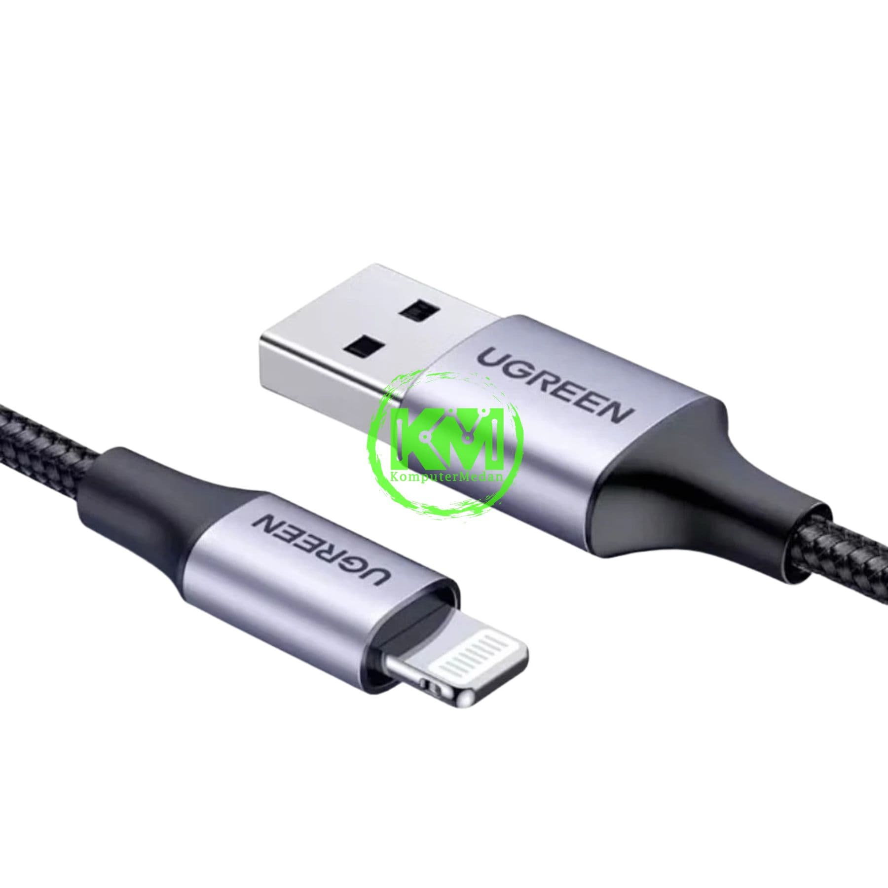 UGREEN CABLE USB TO LIGHTNING NYLON 1M BLACK / 60156 - Image 3