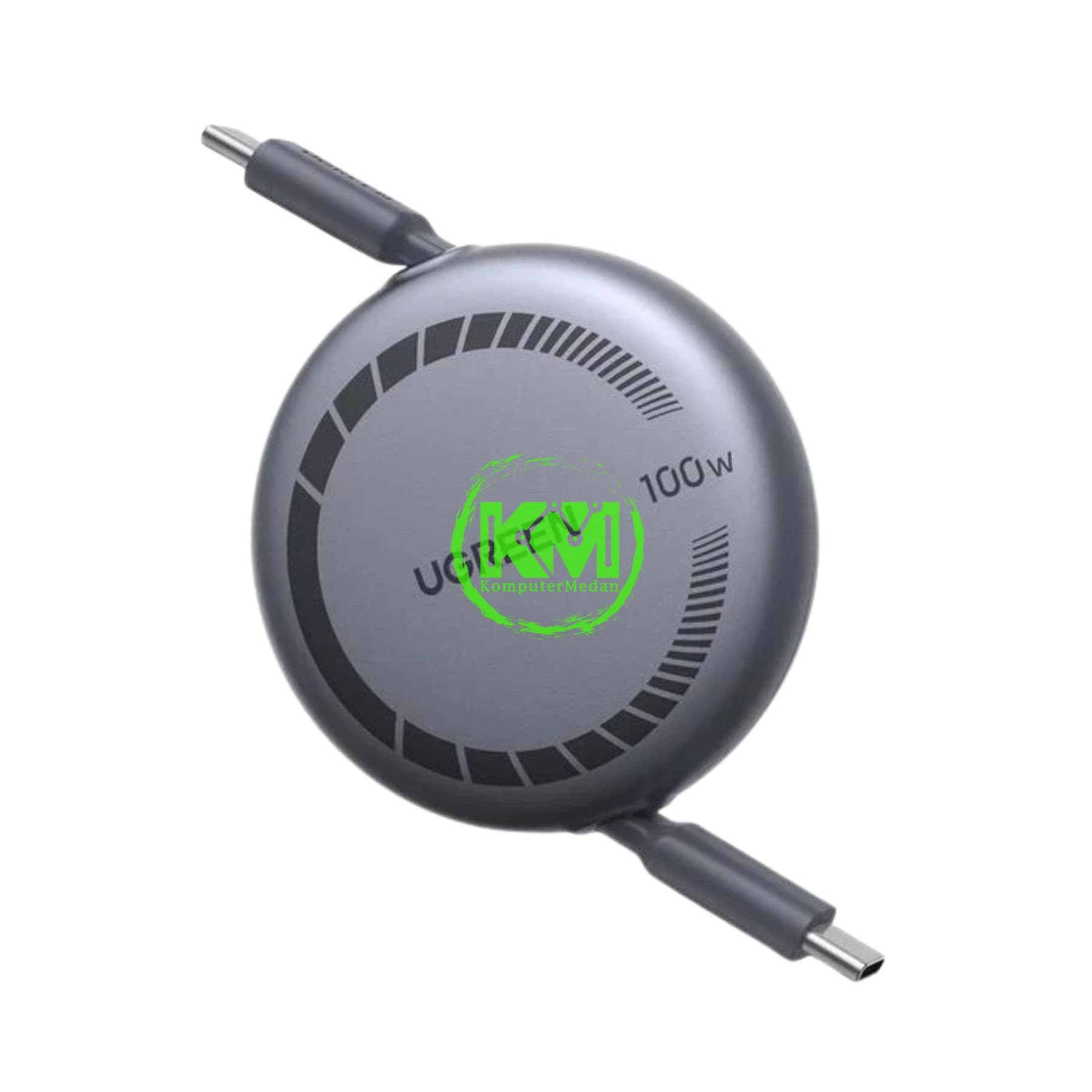 UGREEN RETRACTABLE CABLE C TO C 100W 1M BLACK / 65905 - Image 3