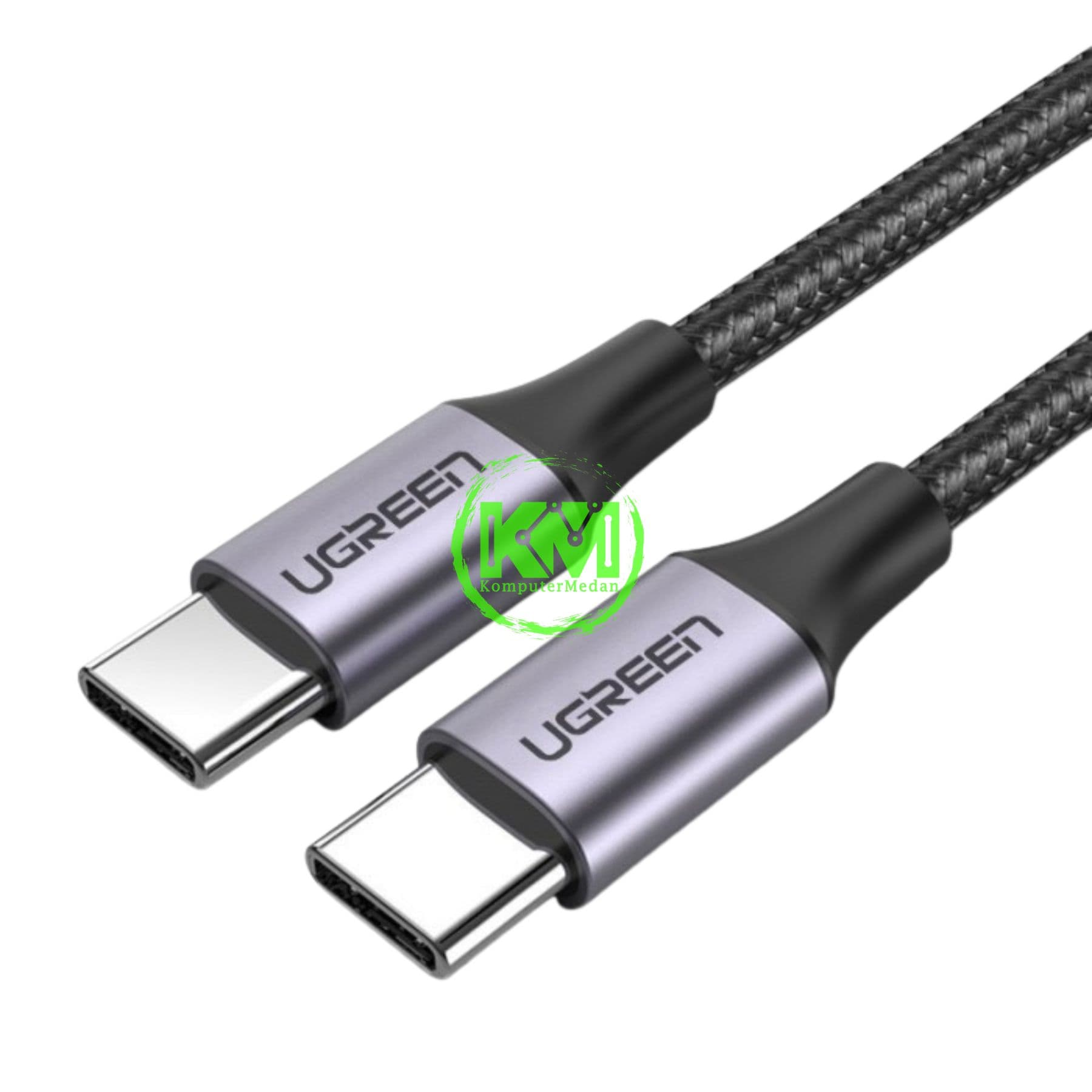 UGREEN CABLE C TO C 240W NYLON 1M BLACK / 15311 - Image 2