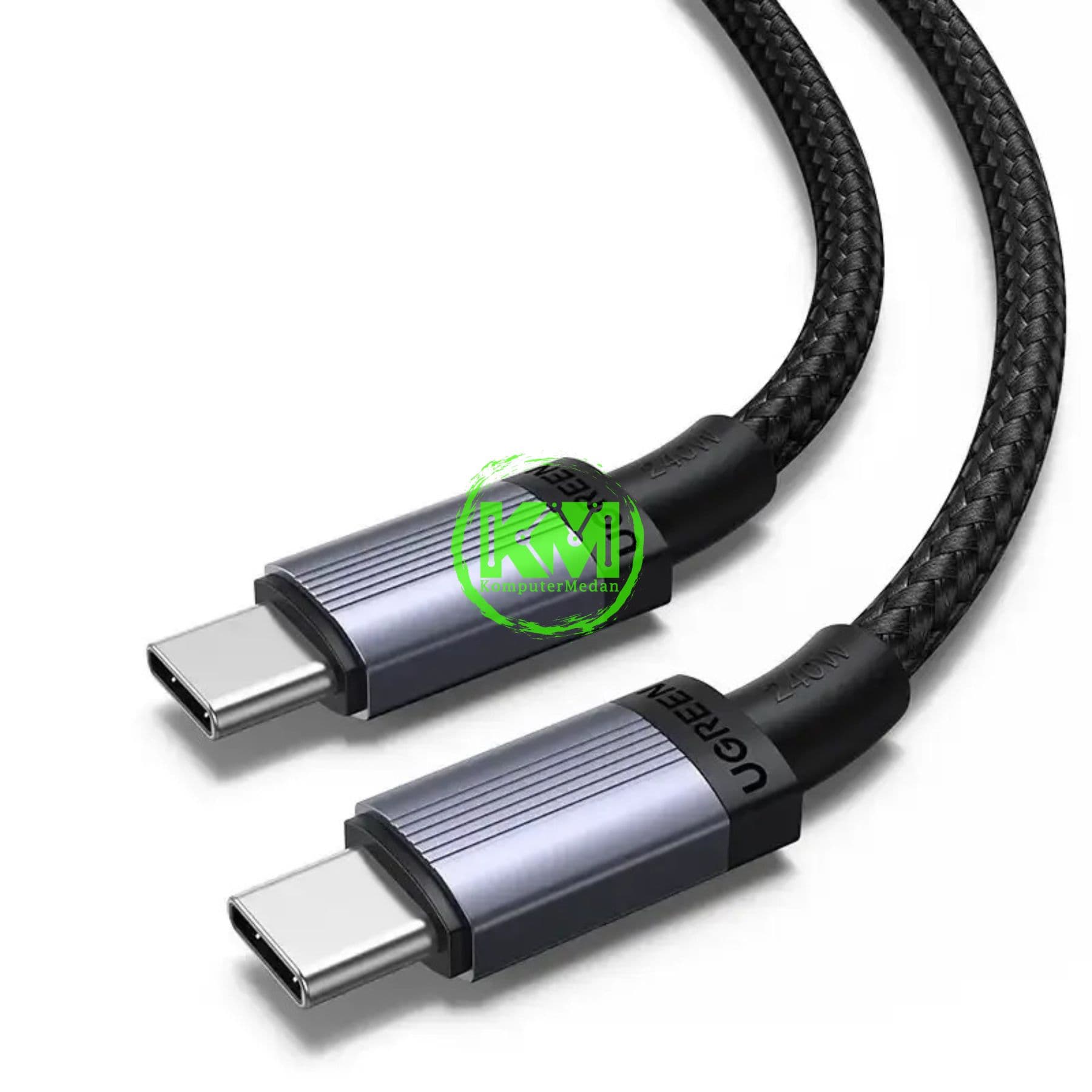 UGREEN CABLE C TO C 240W NYLON 2M BLACK / 65908