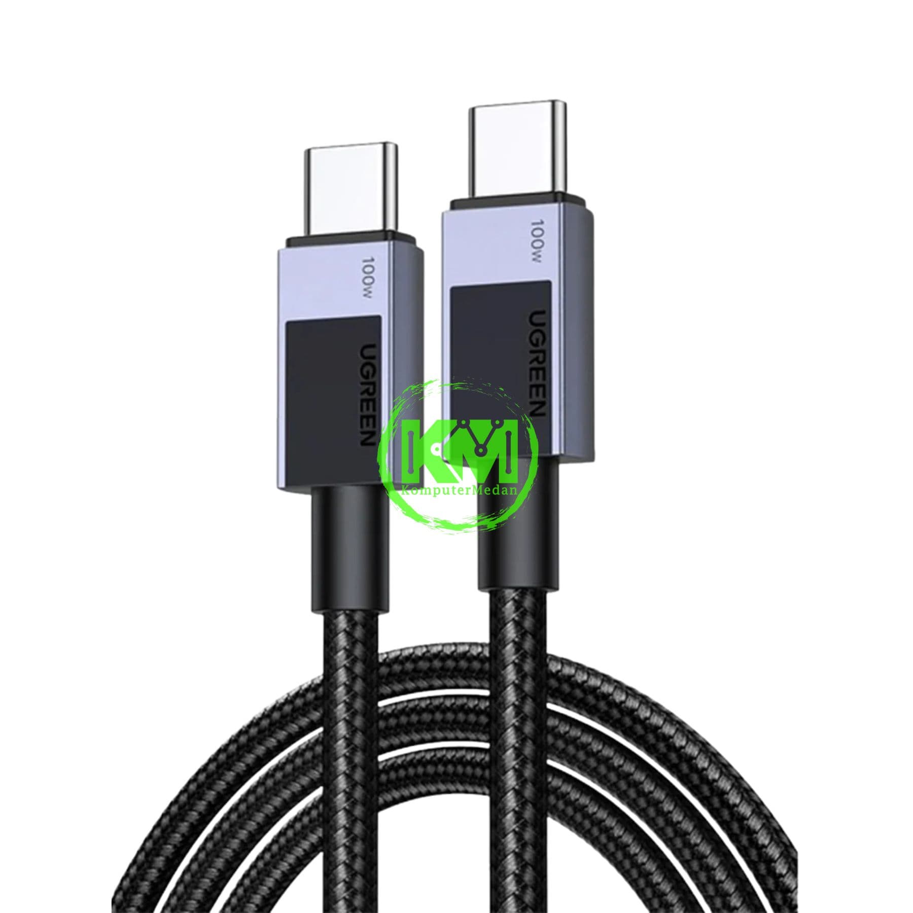 UGREEN CABLE C TO C 3.0 100W NYLON 1M SPACE GRAY / 45063 - Image 2