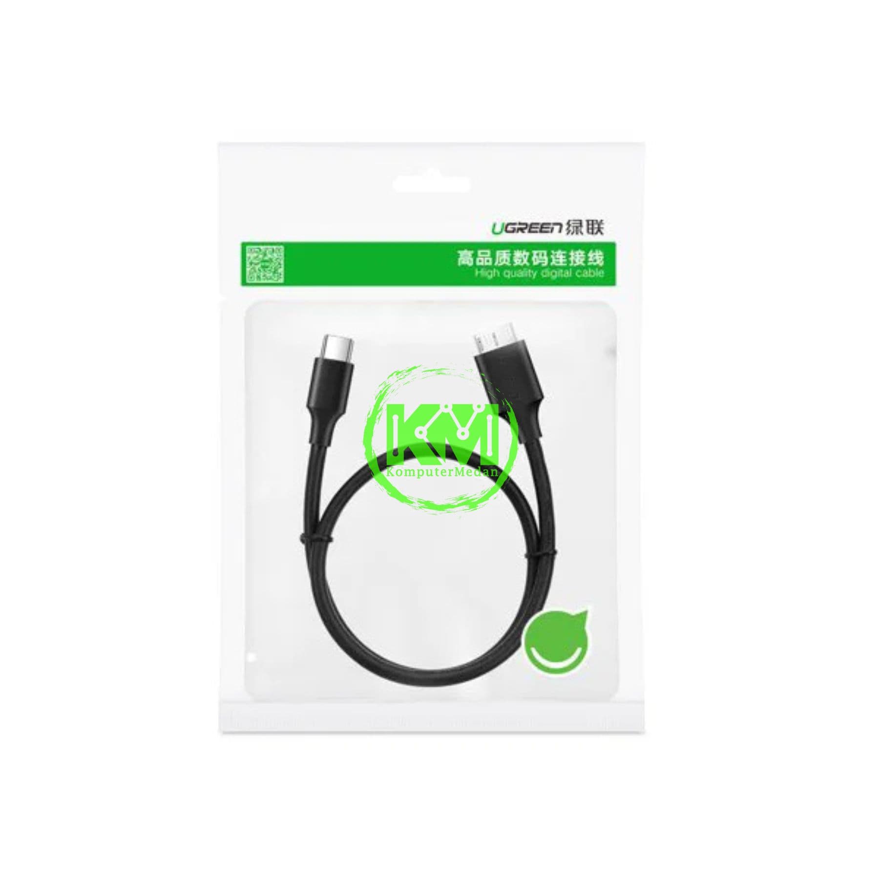 UGREEN CABLE C TO USB-B TPE 1M BLACK / 20103 - Image 1