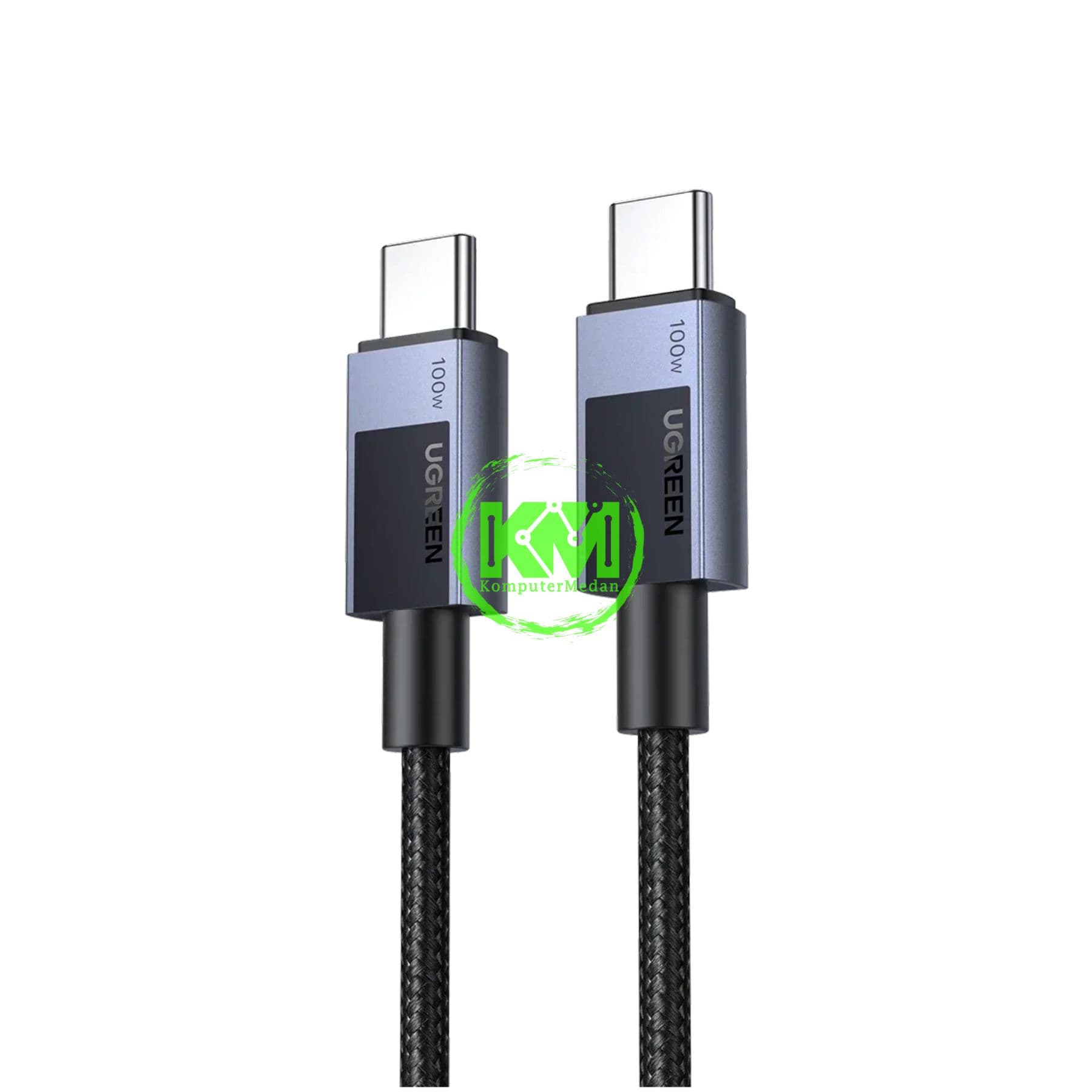 UGREEN CABLE C TO C 3.0 100W NYLON 1M SPACE GRAY / 45063 - Image 3