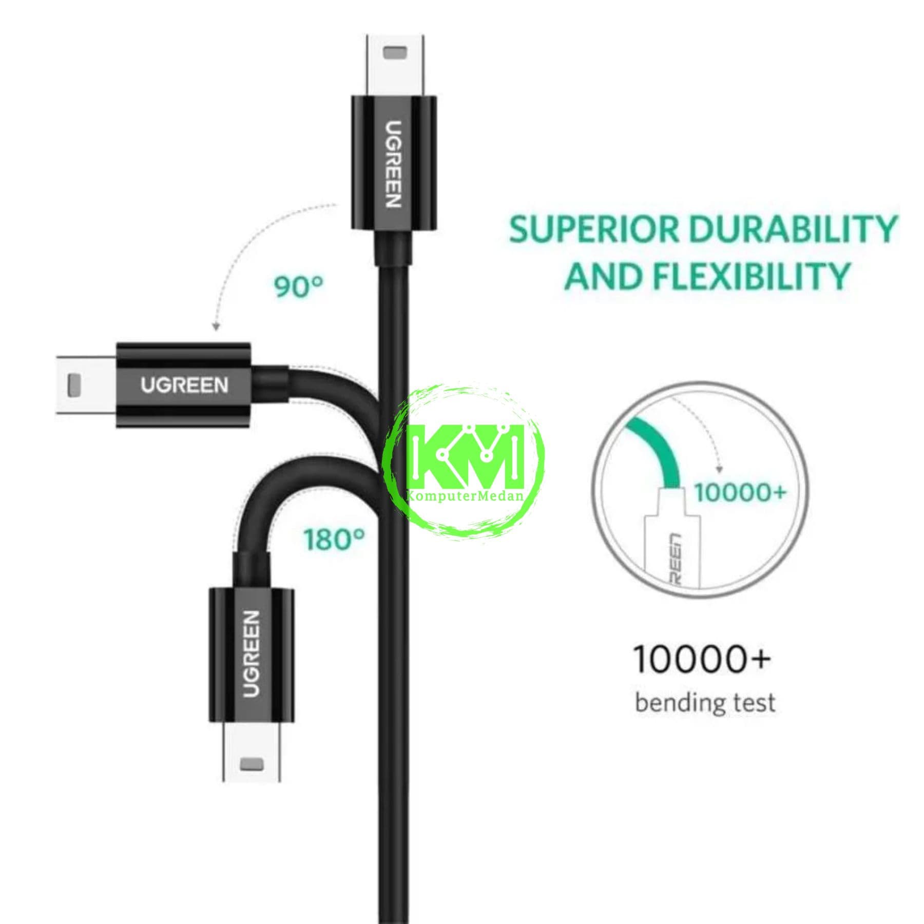UGREEN CABLE C TO MINI USB 1M BLACK / 50445 - Image 7