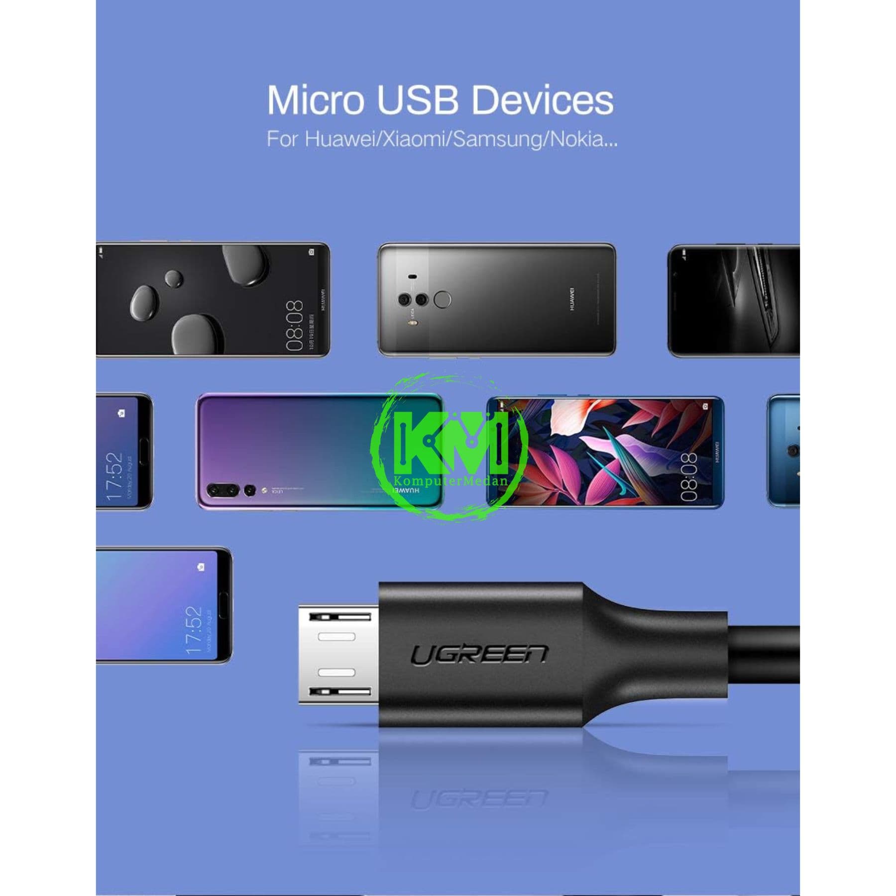 UGREEN CABLE USB MICRO 2M BLACK / 60138 - Image 8