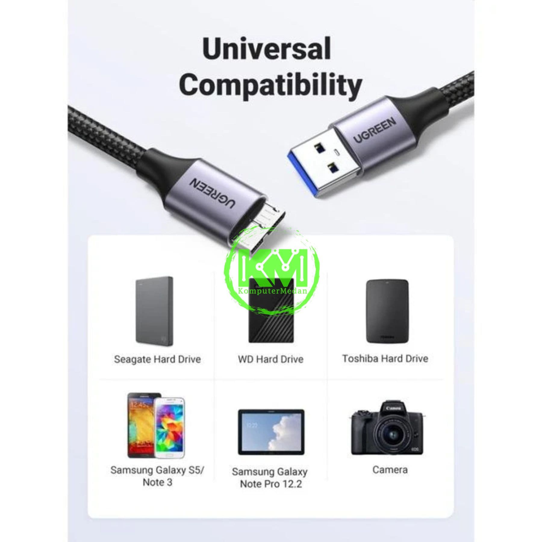 UGREEN USB-A TO MICRO B 25CM - PN 20117 - Image 4