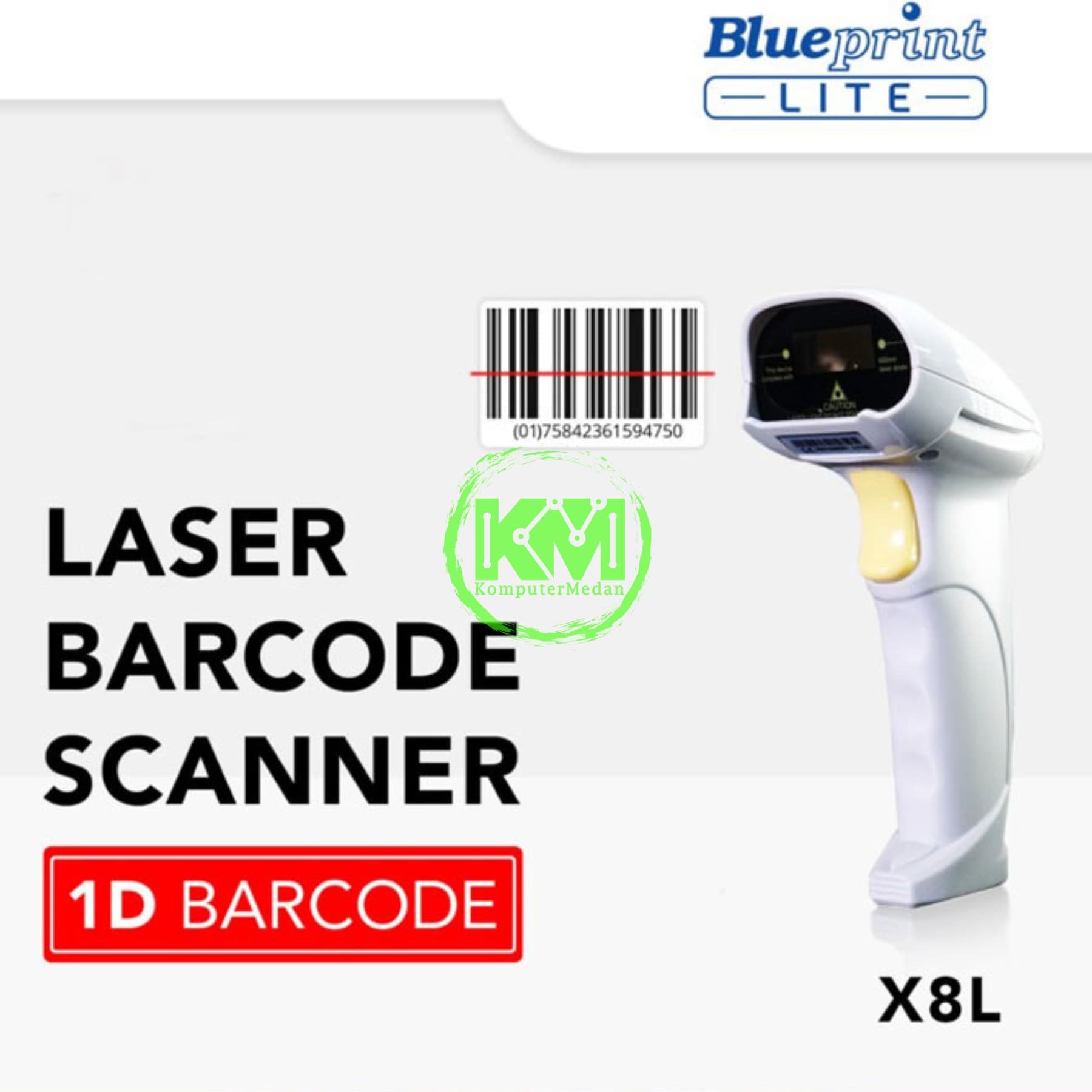 BLUEPRINT BARCODE SCANNER 1D X8L (KABEL TANPA STAND)
